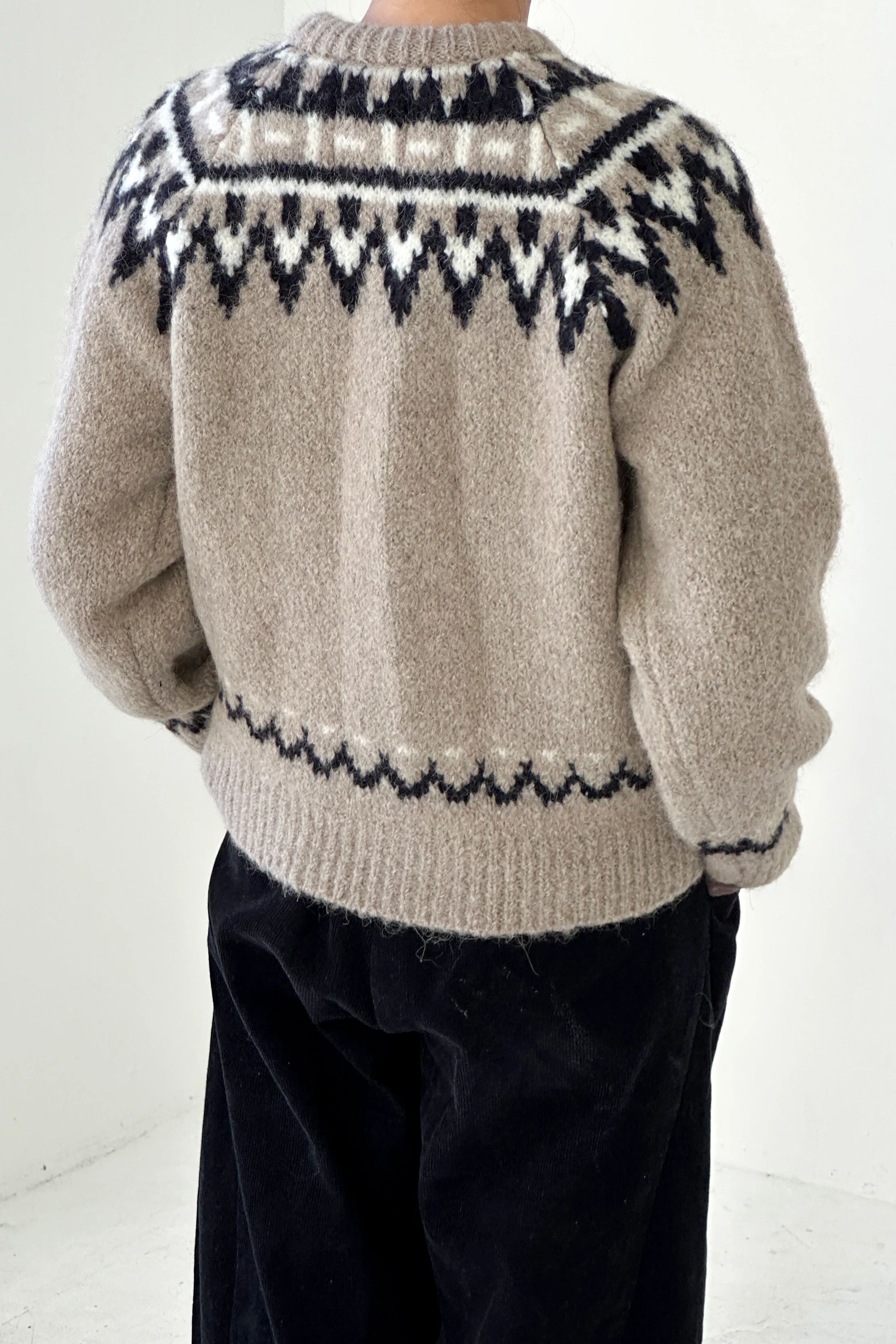 Alpaca Cabin Cardigan - Beige - Image 3