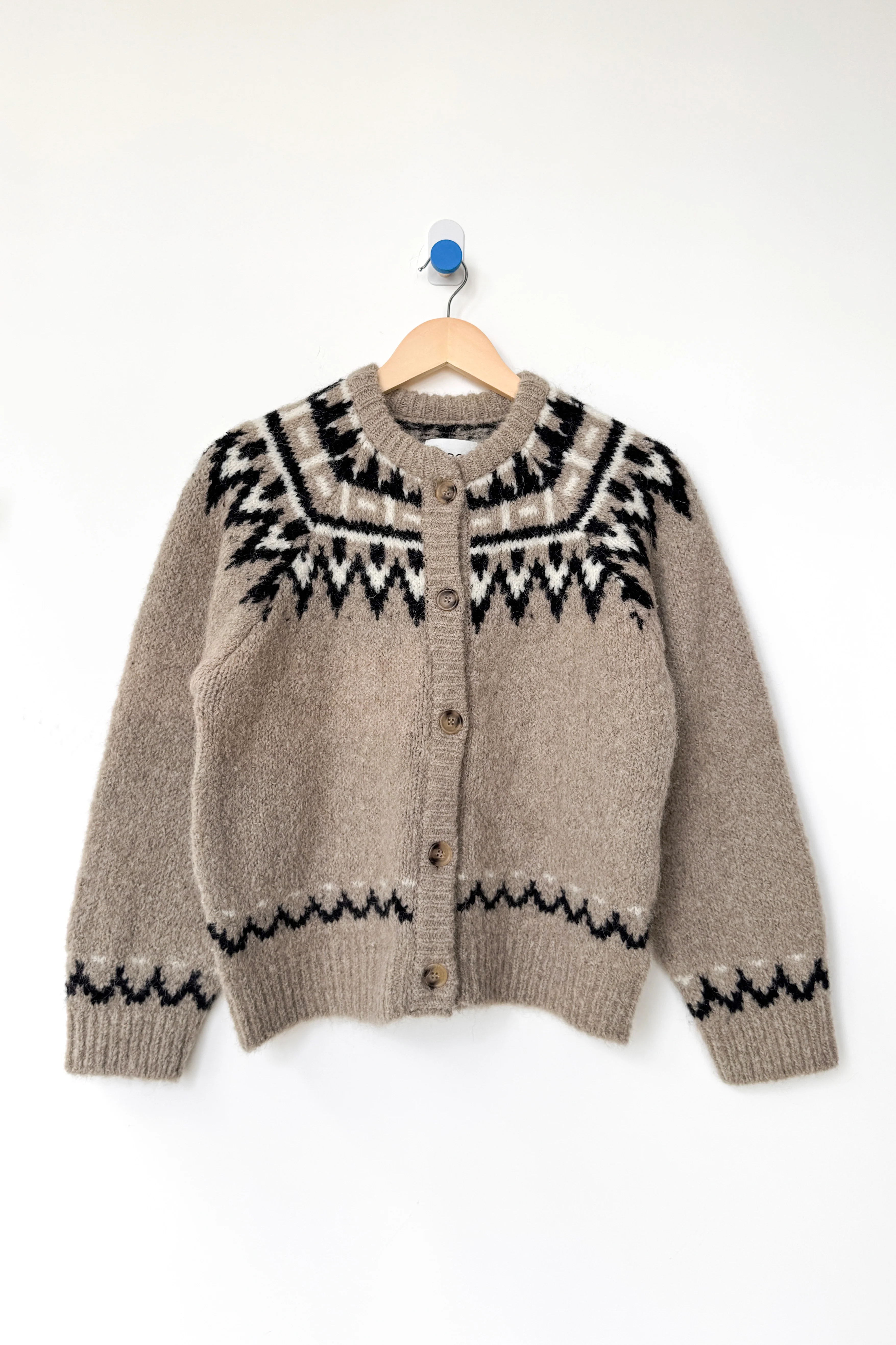 Alpaca Cabin Cardigan - Beige - Image 4