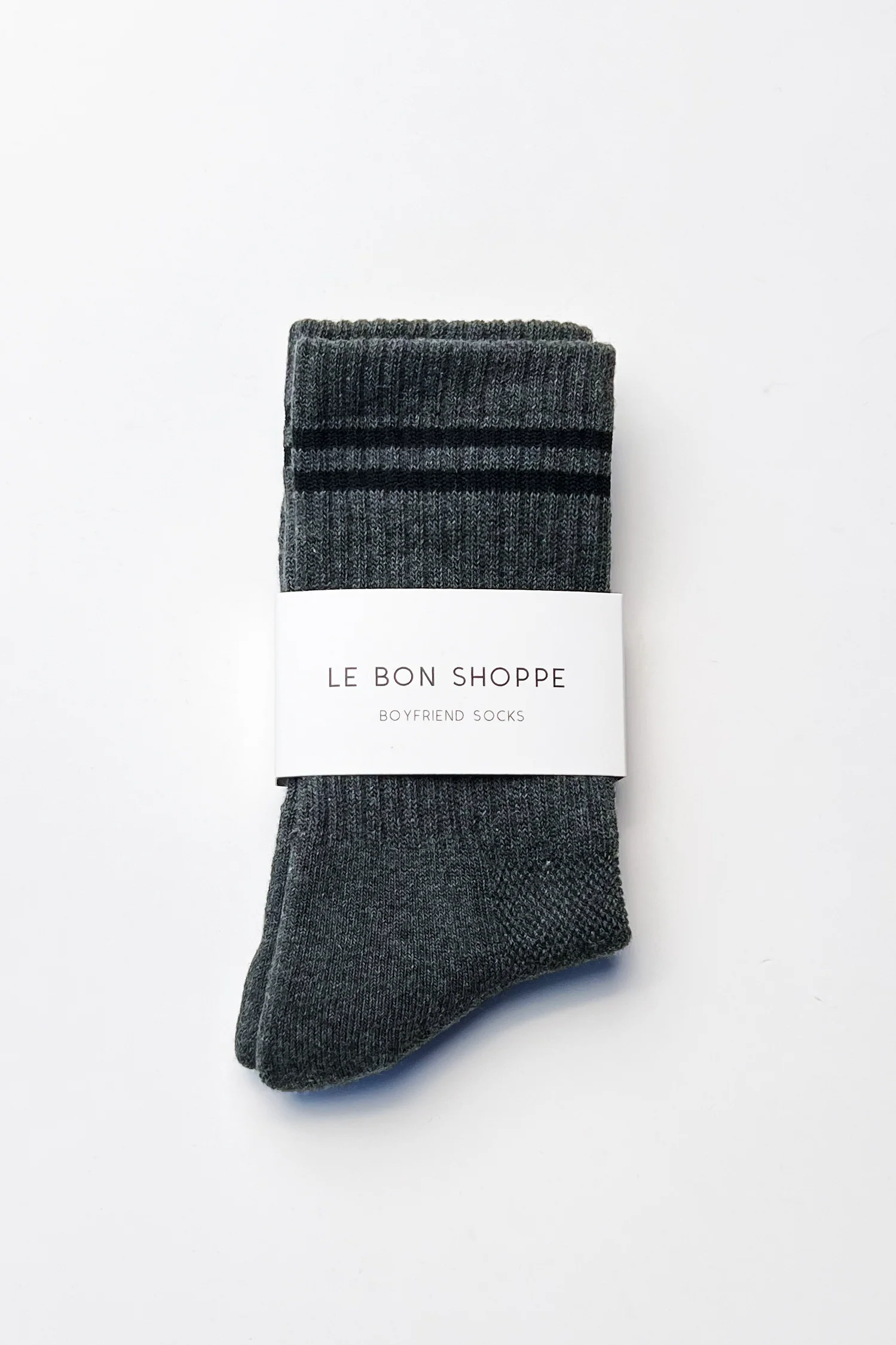 Boyfriend Socks - Charcoal - Image 3