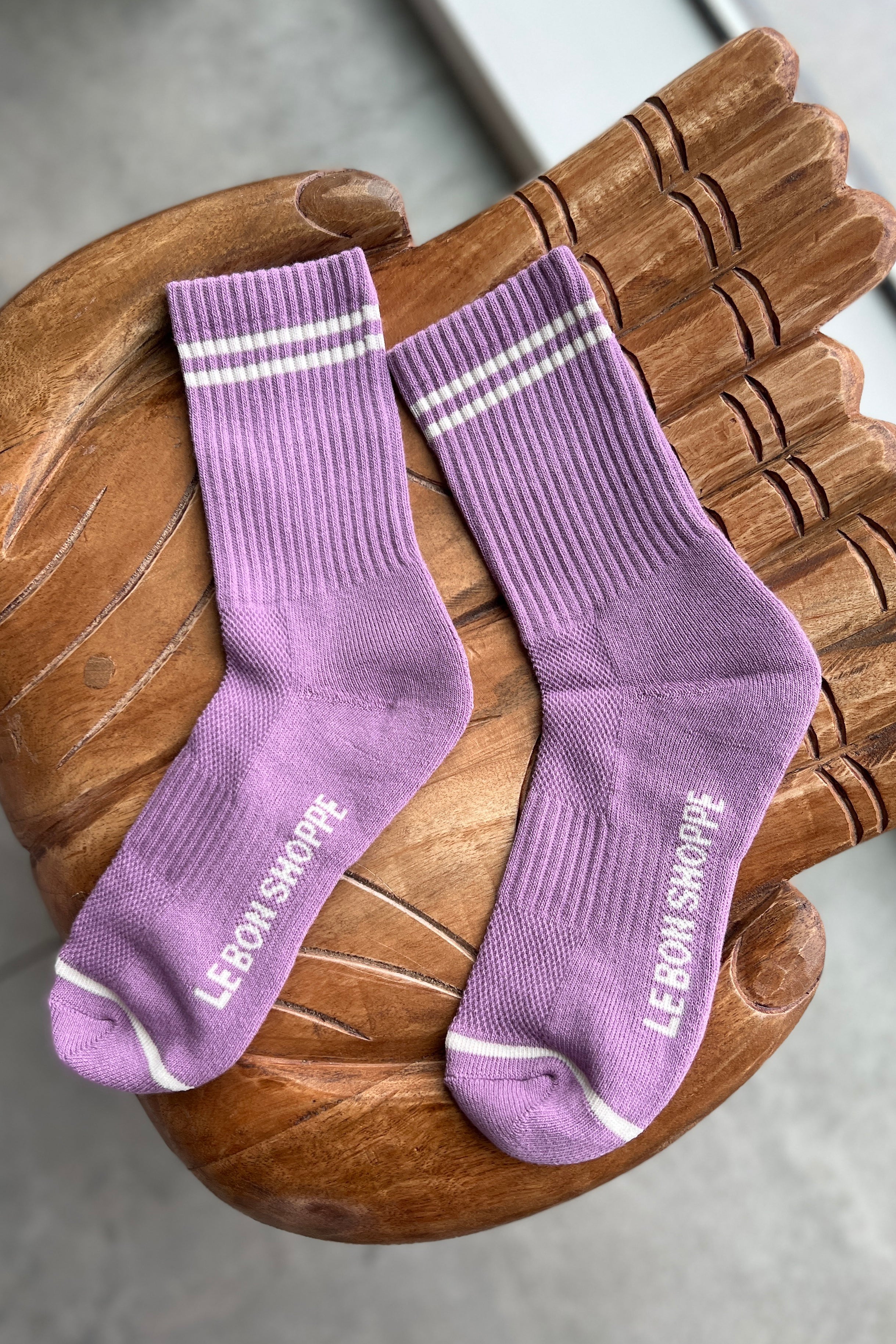 Boyfriend Socks - Grape - Image 2