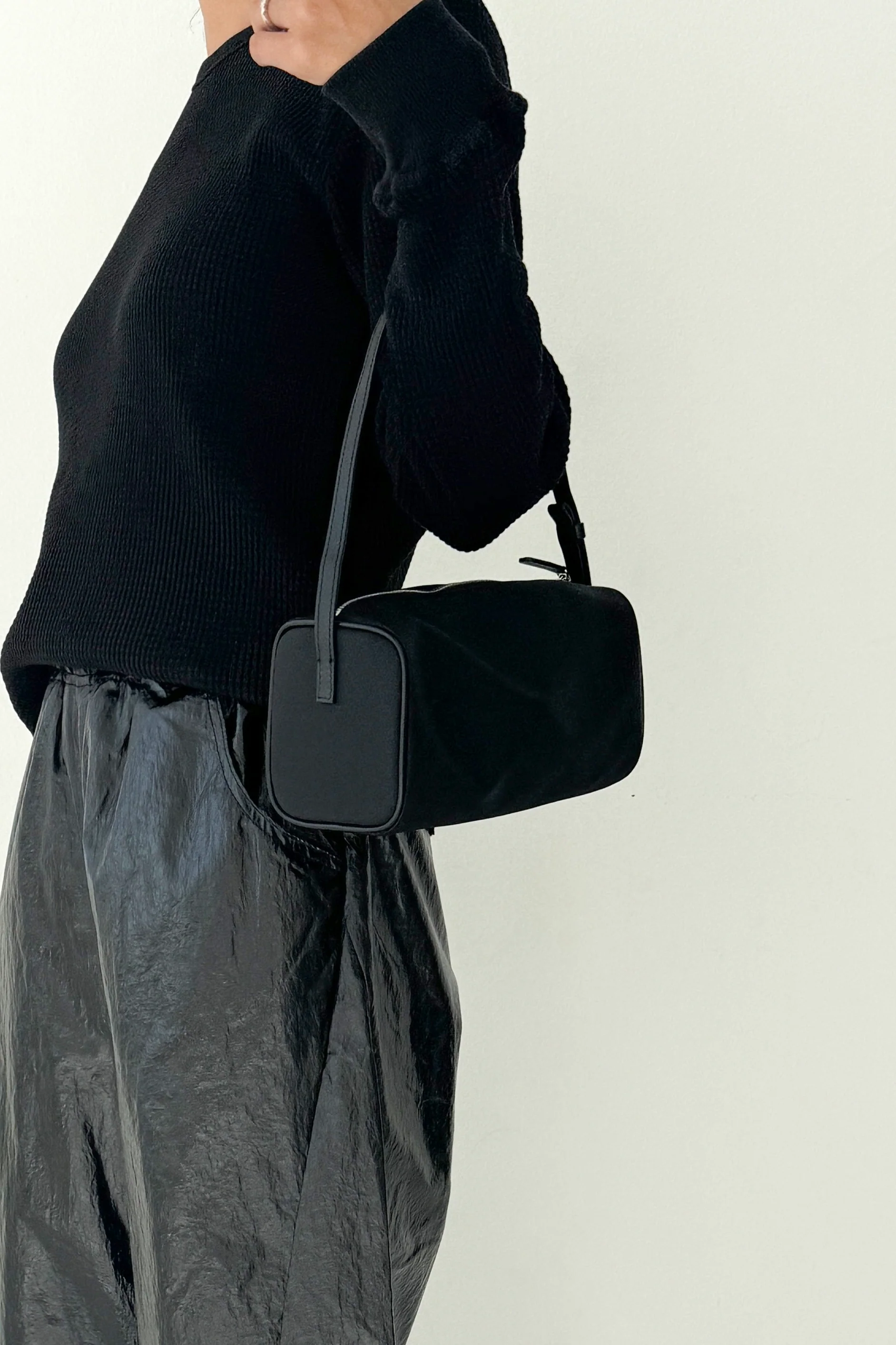 City Mini Bag - Black Nylon - Image 3