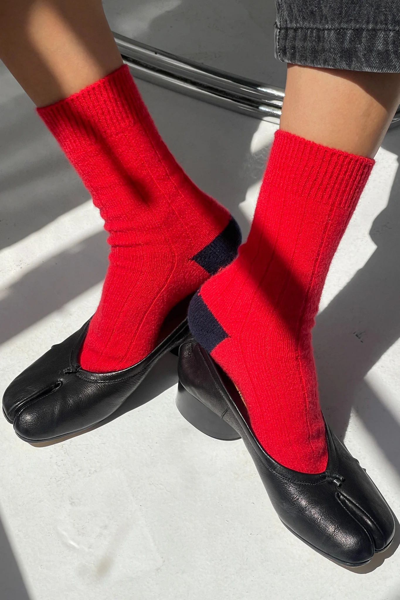 Classic Cashmere Socks - Poppy Red - Image 3