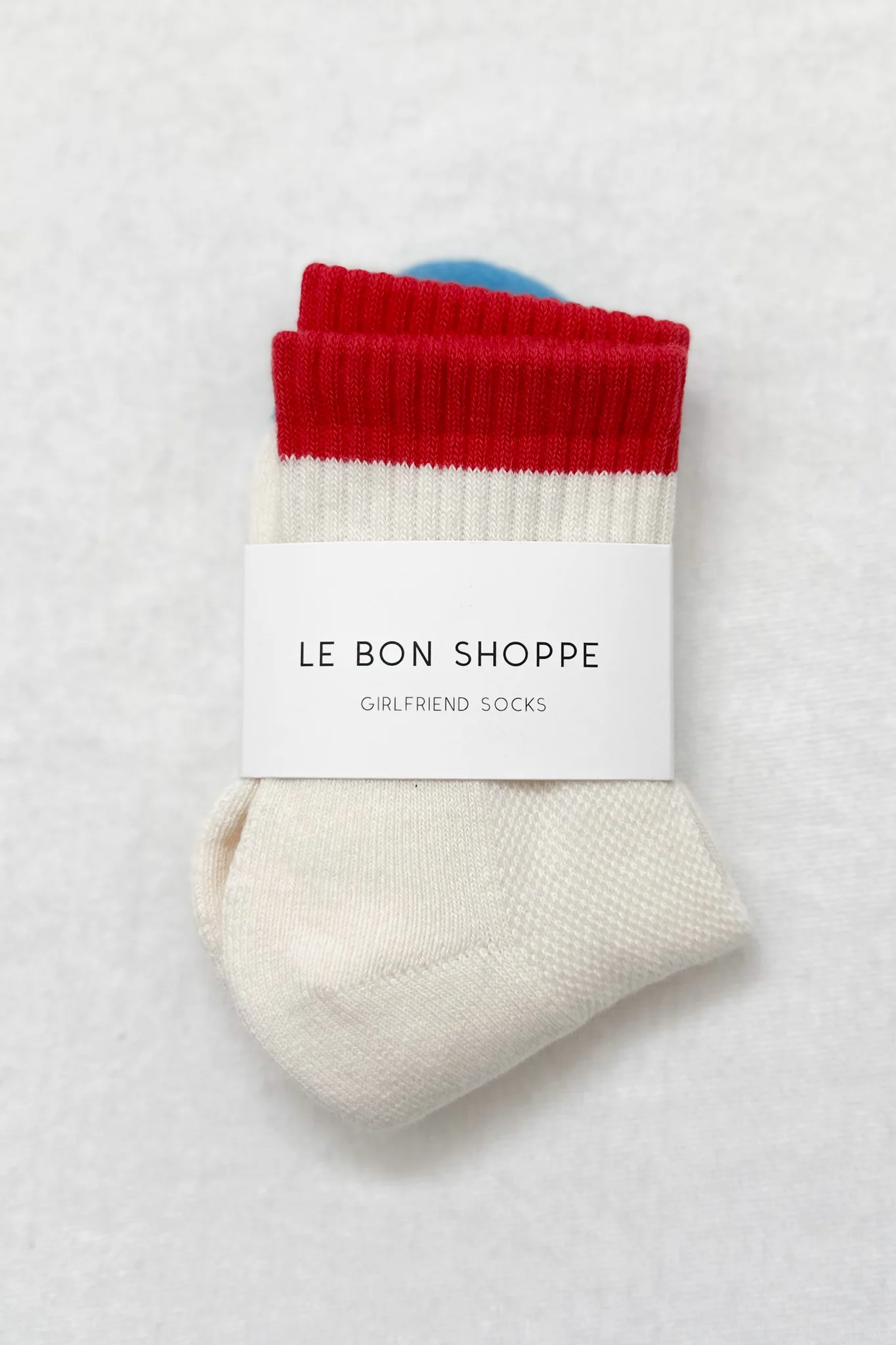 Color Block Girlfriend Socks - Blue Red - Image 6