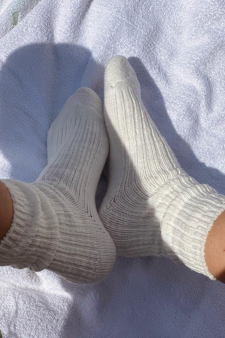 Cottage Socks - White Linen - Image 3