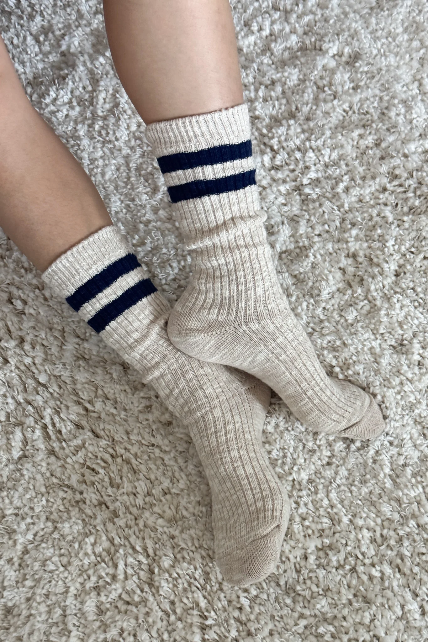Cottage Varsity Socks - Oatmeal Varsity - Image 3