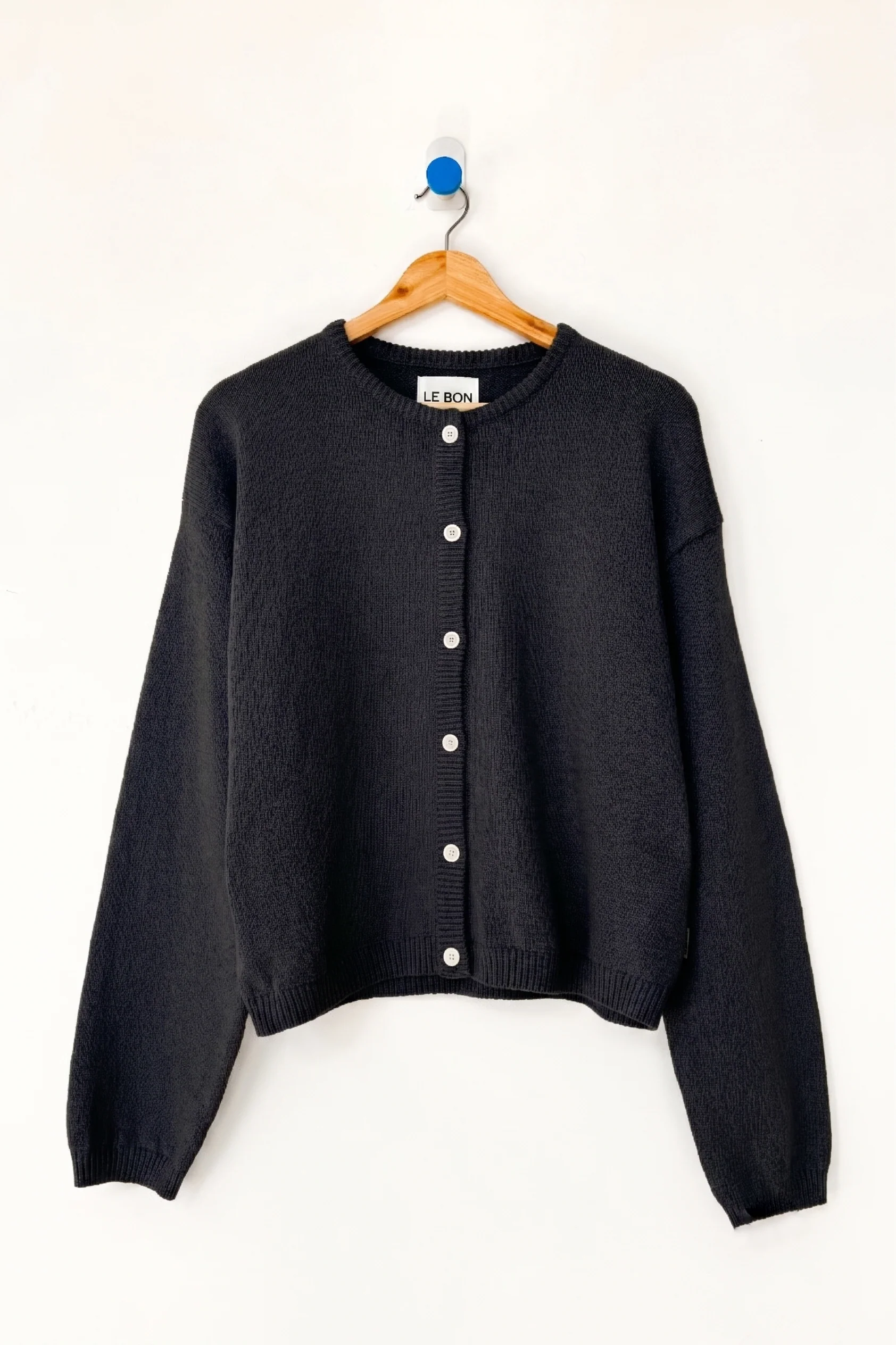 Cotton Leila Cardigan - Black - Image 6