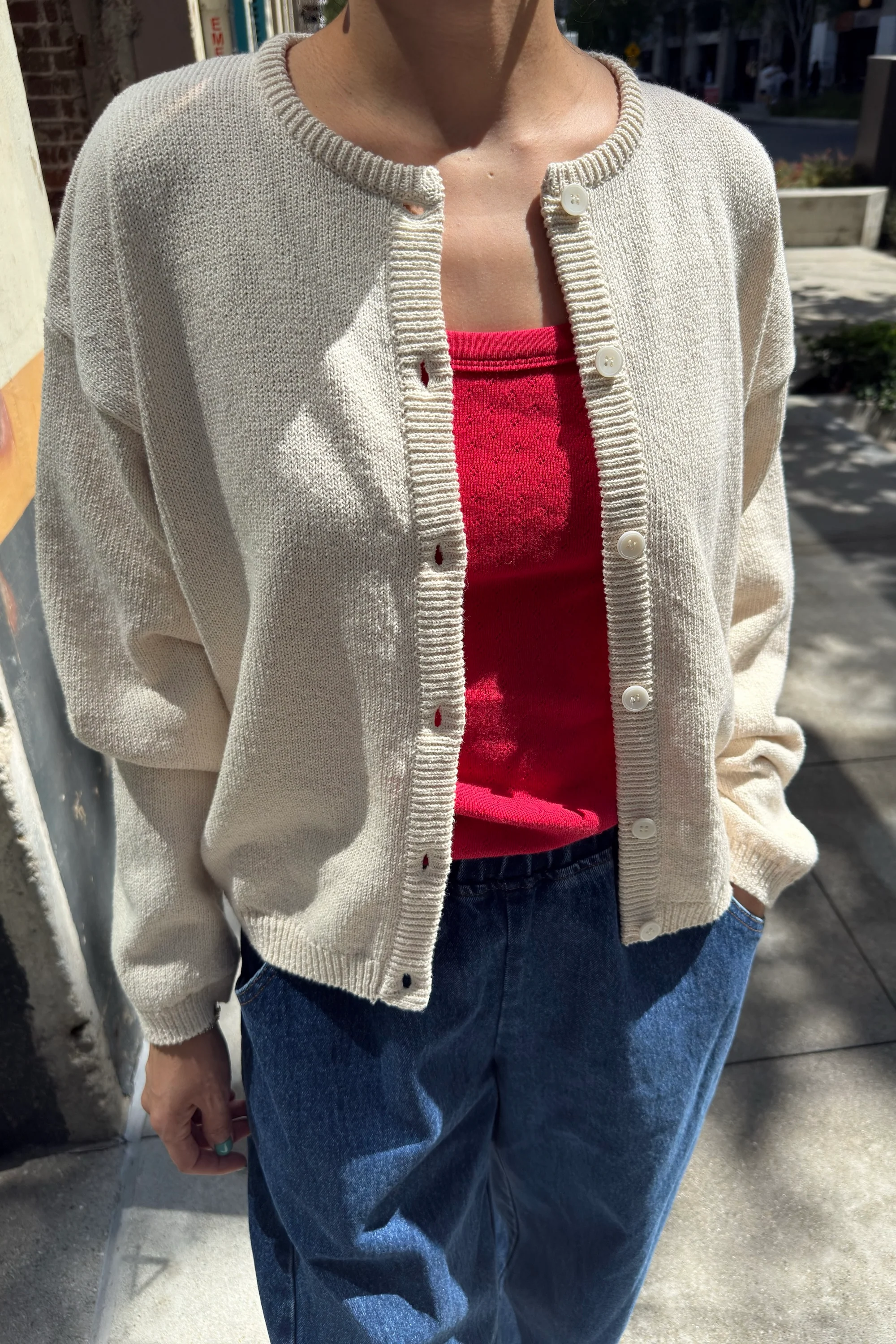 Cotton Leila Cardigan - Naturel - Image 4