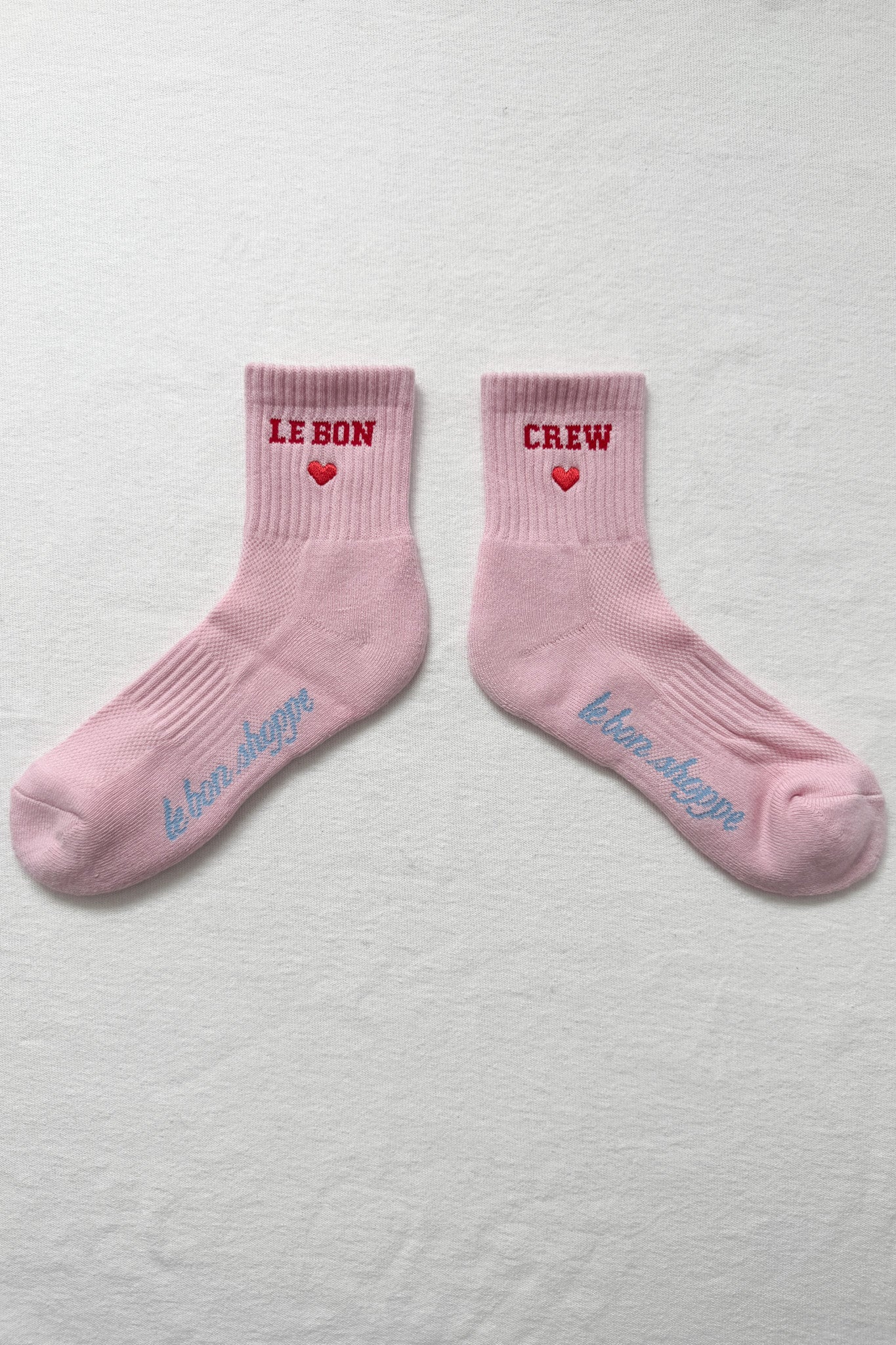 Embroidered Crew Socks - Strawberry Milk - Image 5