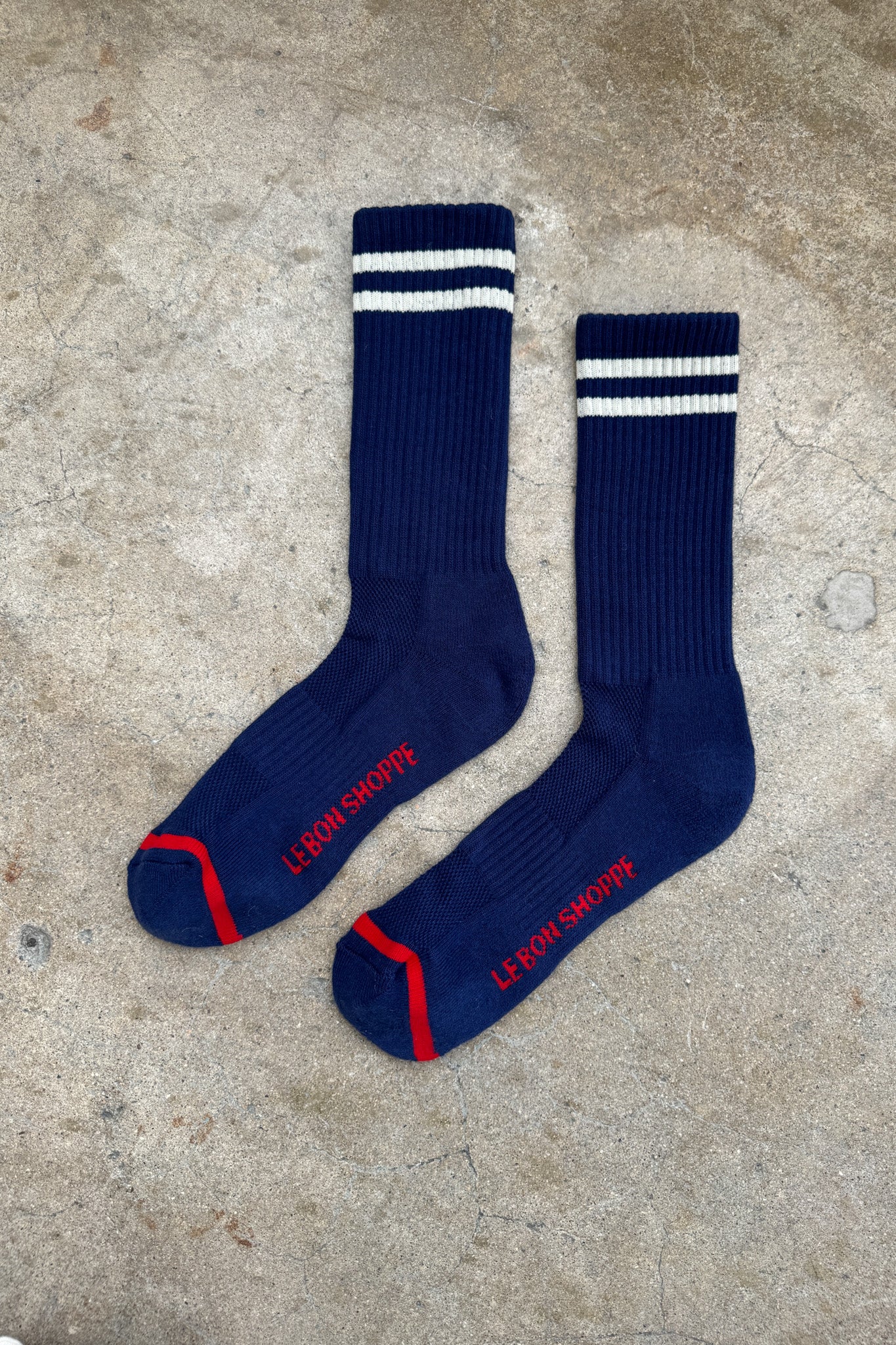 EXTENDED Boyfriend Socks - Navy - Image 3