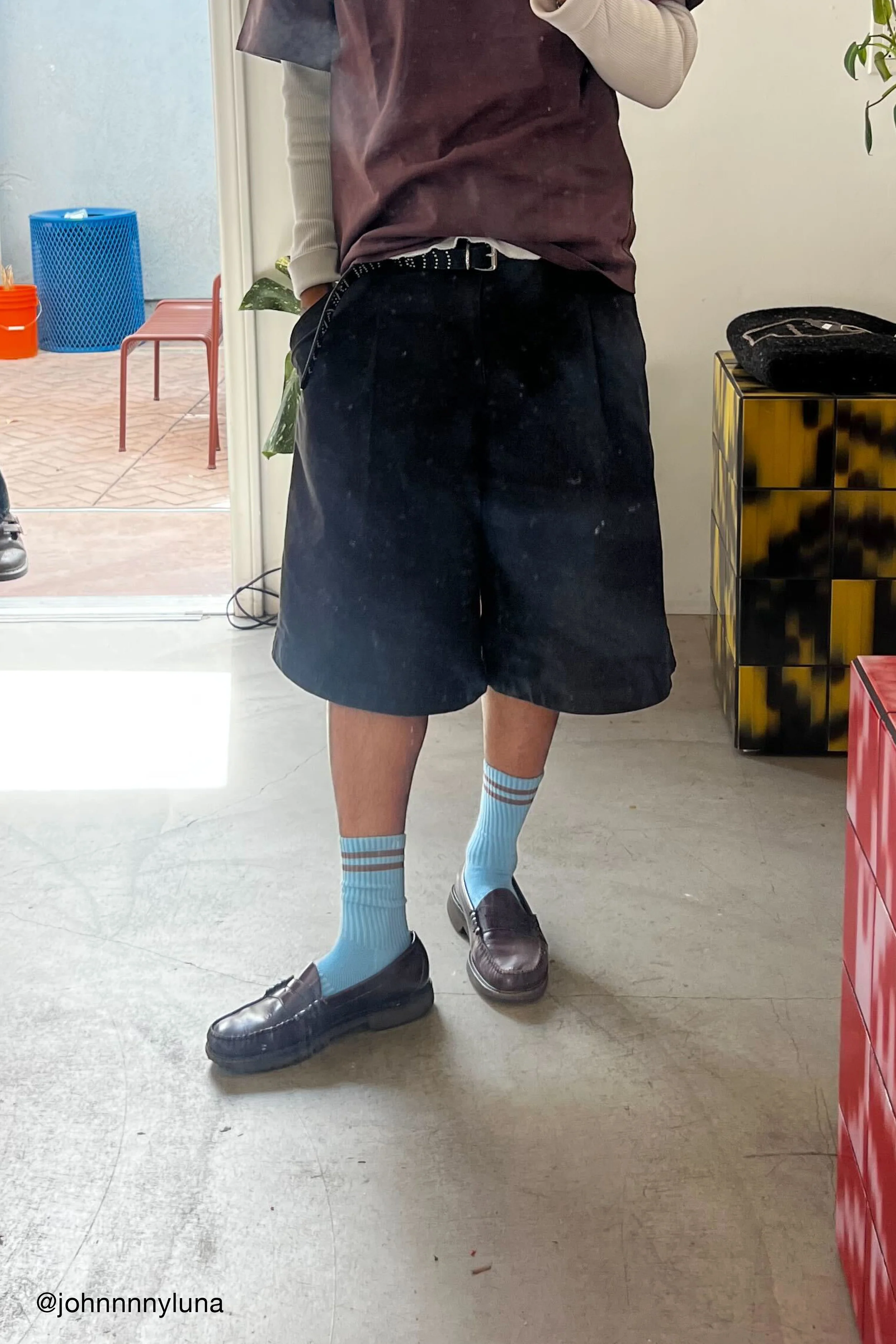 EXTENDED Boyfriend Socks - Powder Blue - Image 2