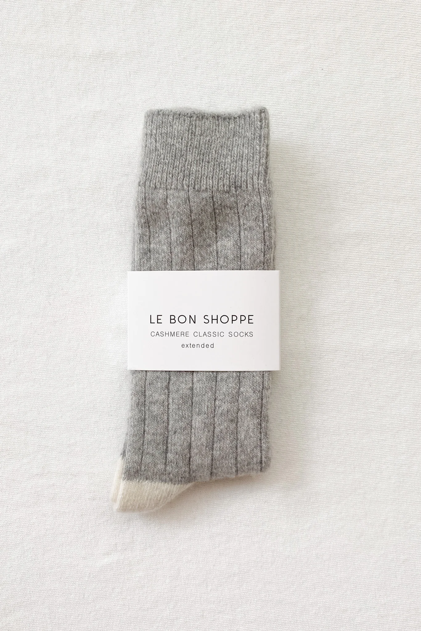 EXTENDED Cashmere Classic Socks - Grey Melange - Image 5