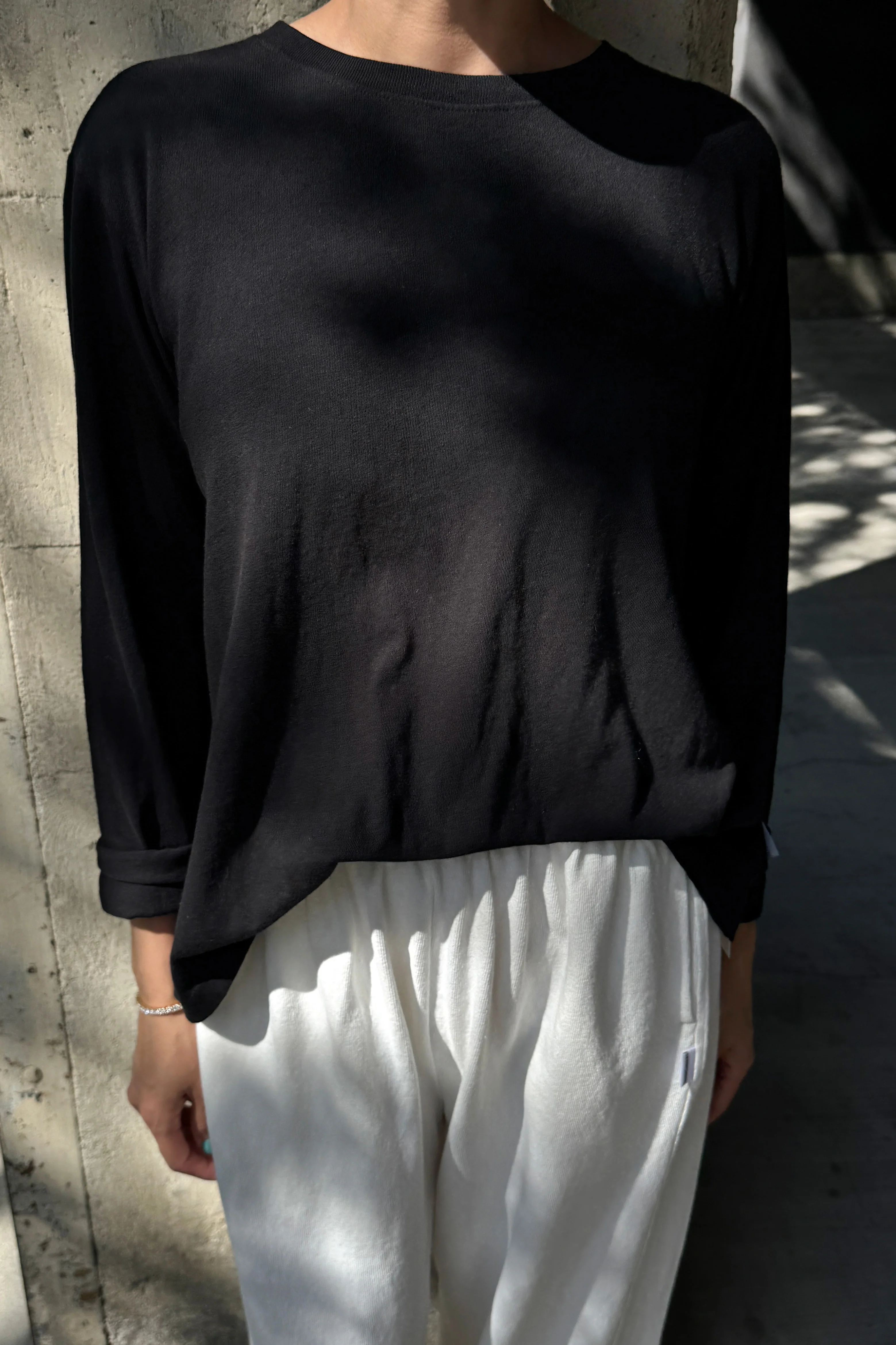 Foundation Long Sleeve Tee - True Black - Image 2