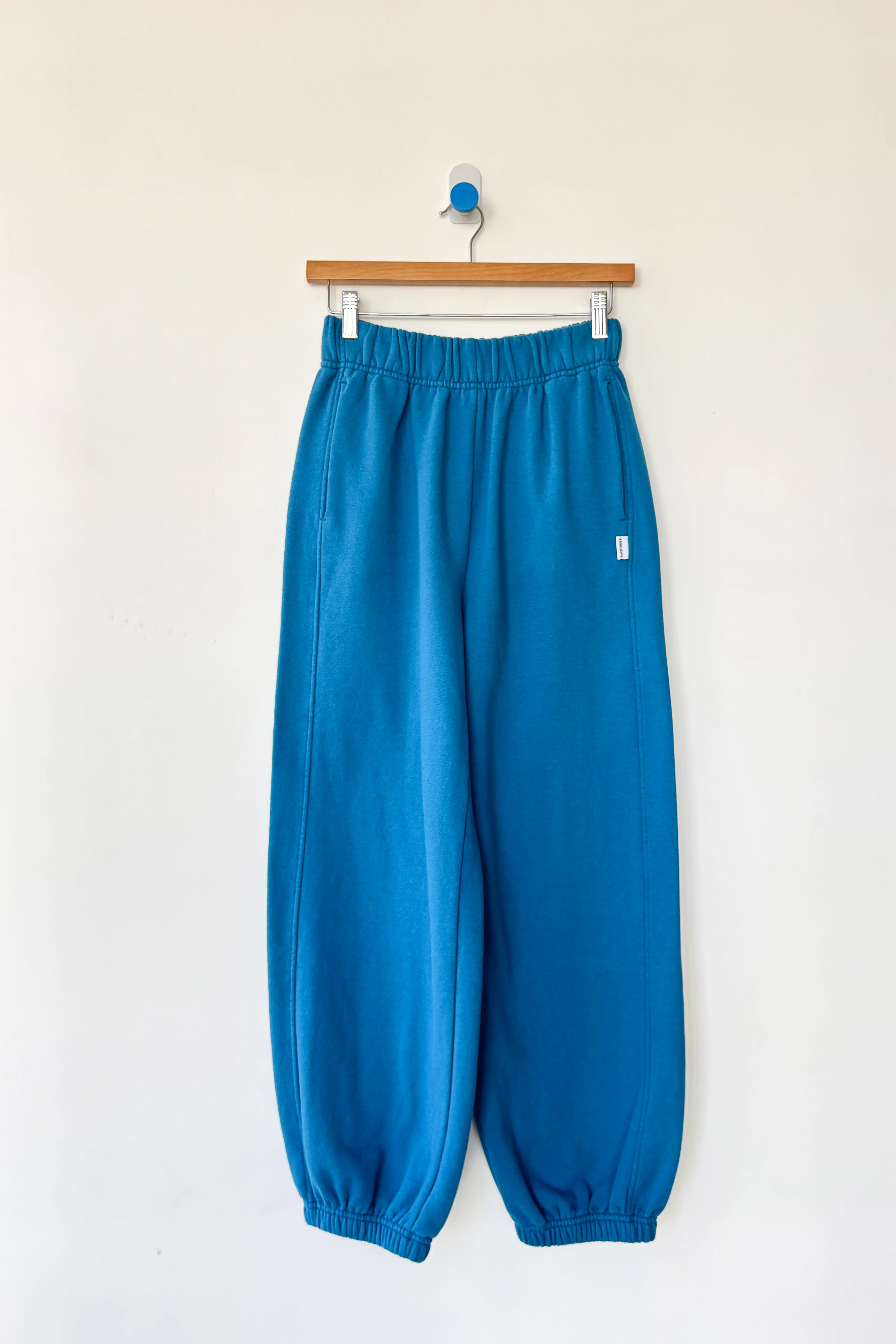 French Terry Balloon Pants - Teal Blue - Image 3