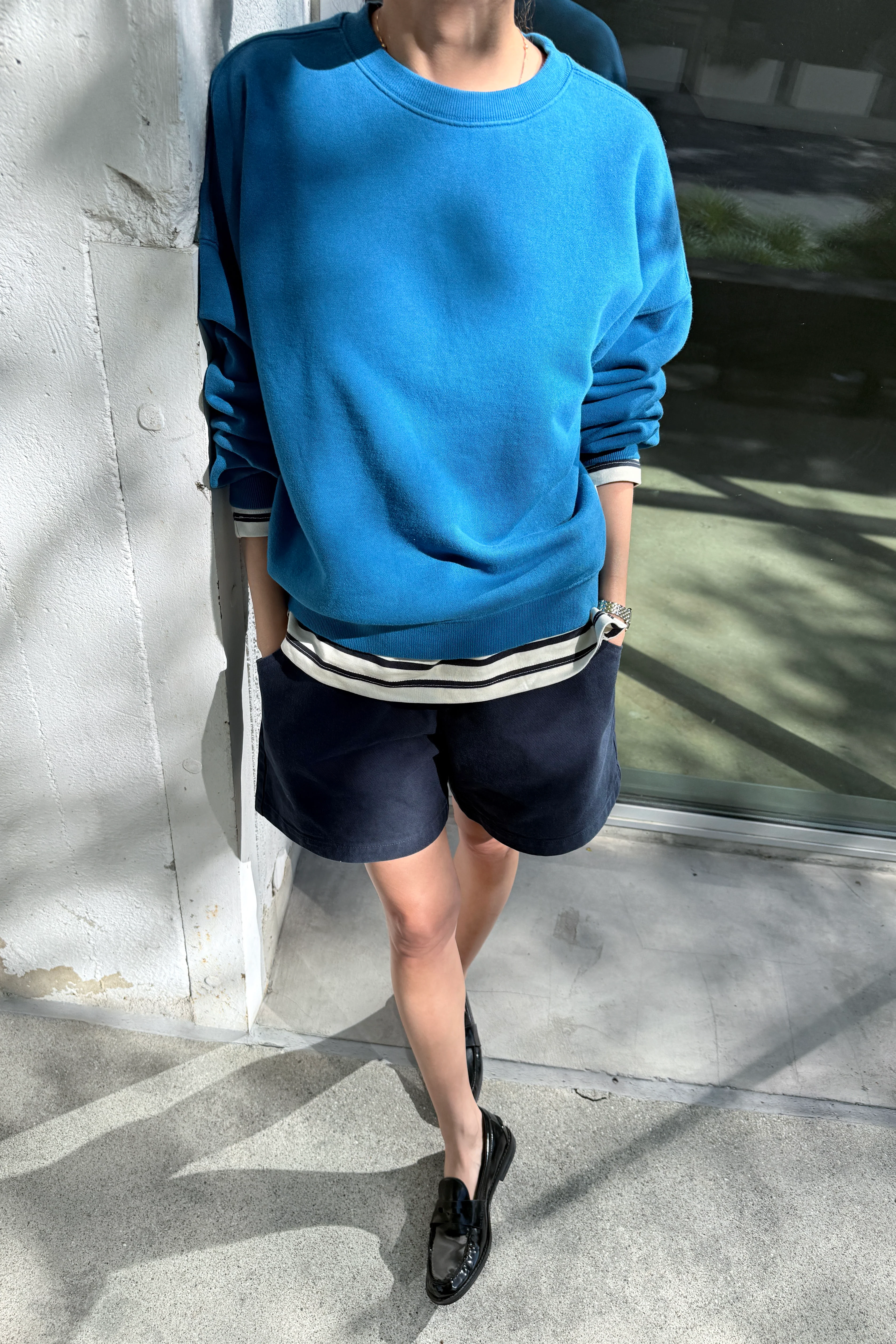 French Terry Core Sweatshirt - Teal Blue - Image 3