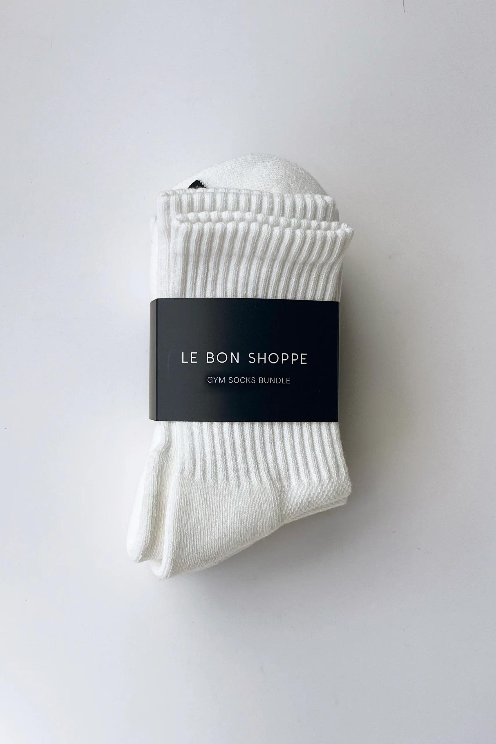 Gym Socks Bundle - 3 Pair Bundle Pack ( SIMPLE WHITE ) - Image 6