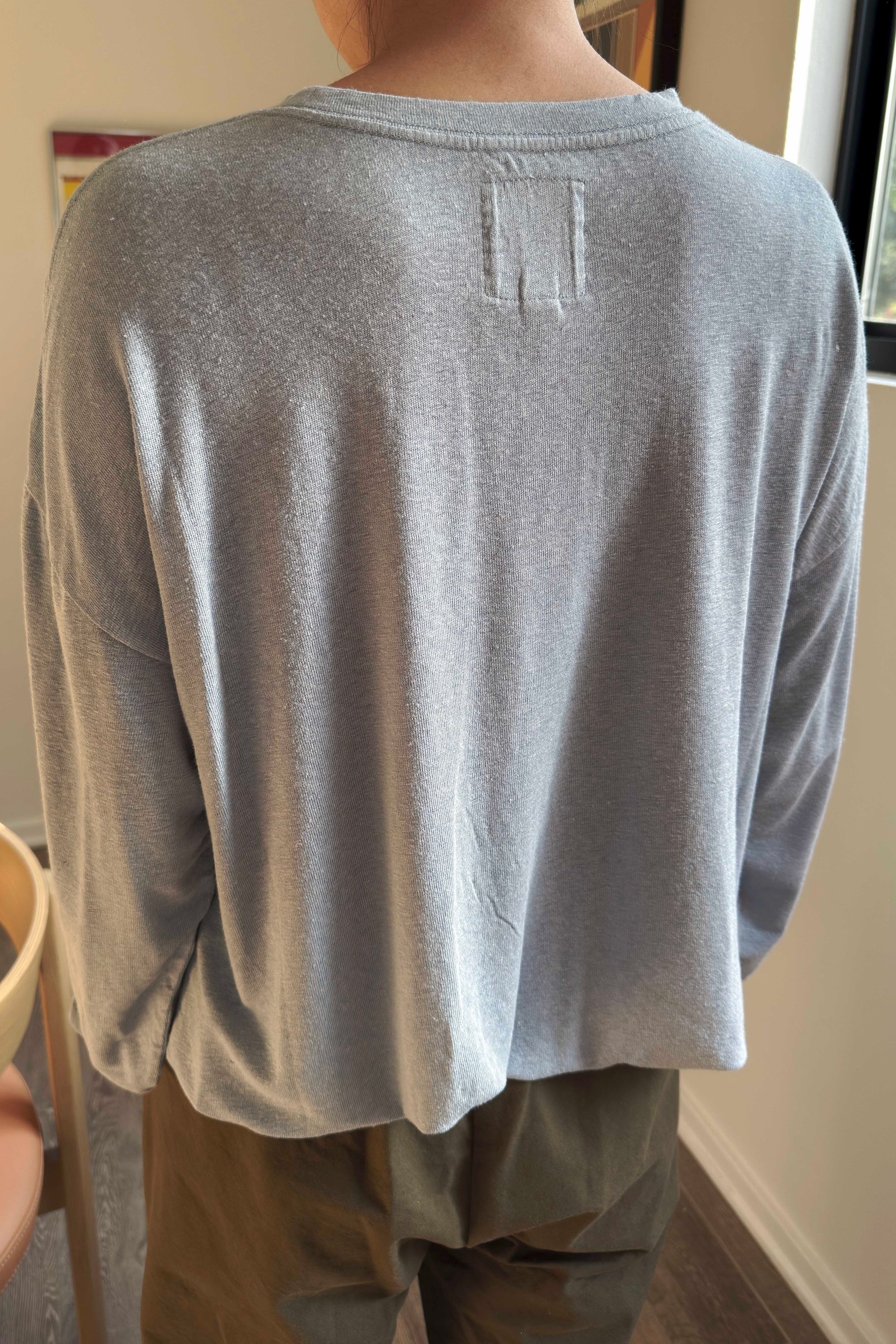 Haze Linen Blend Tee - Moonbeam - Image 3