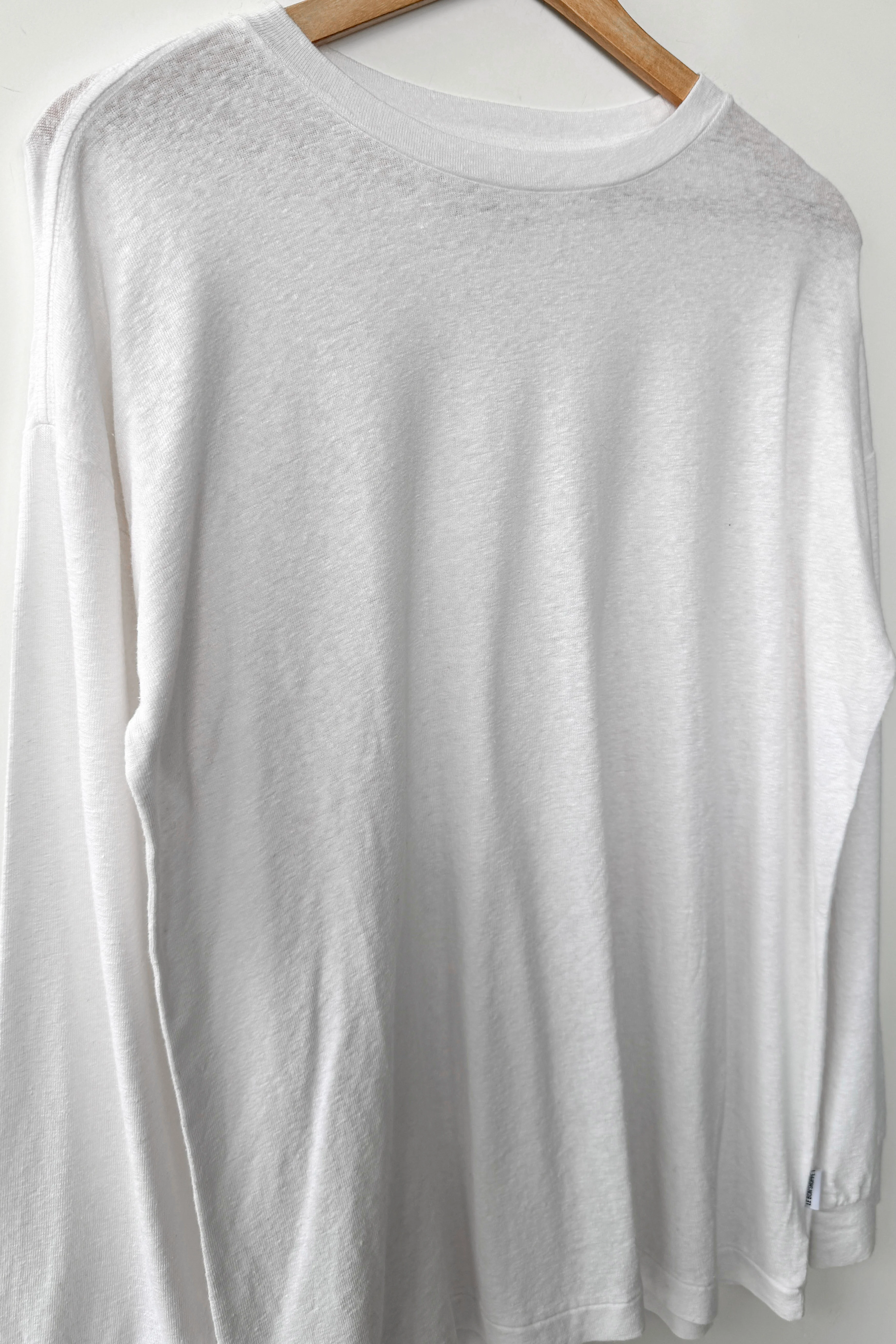 Haze Linen Blend Tee - White - Image 5
