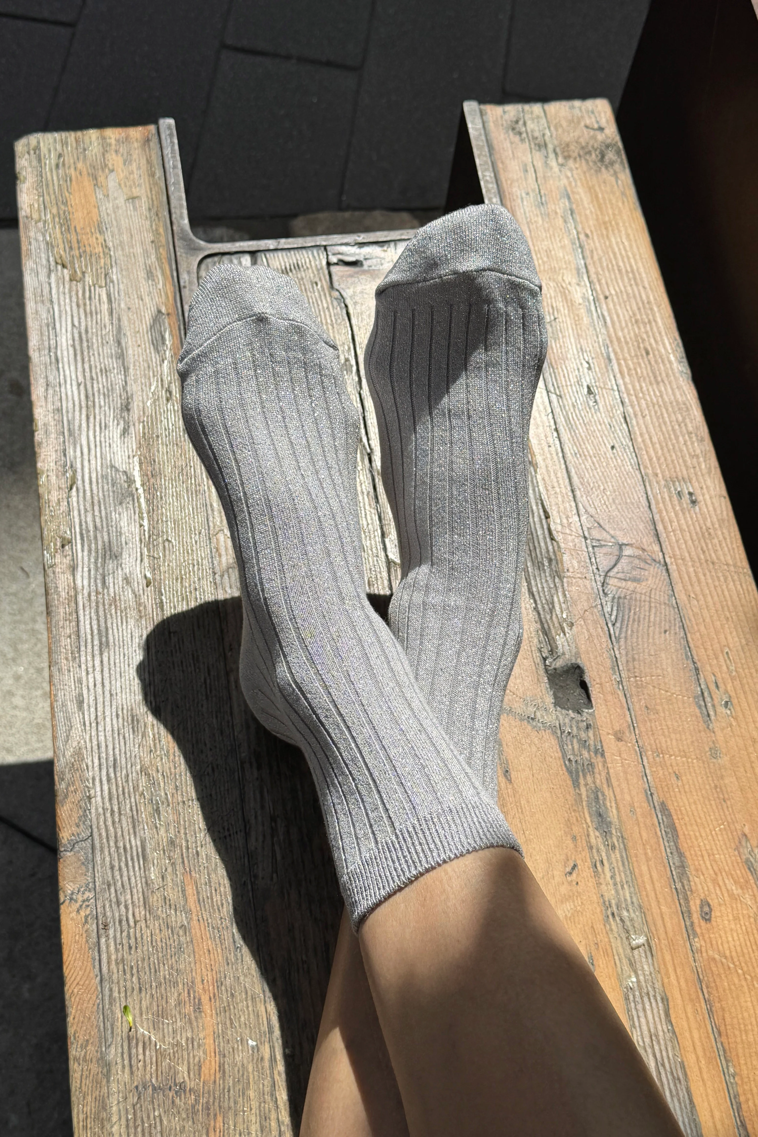 Her Socks (Glitter) - Silver - Image 3