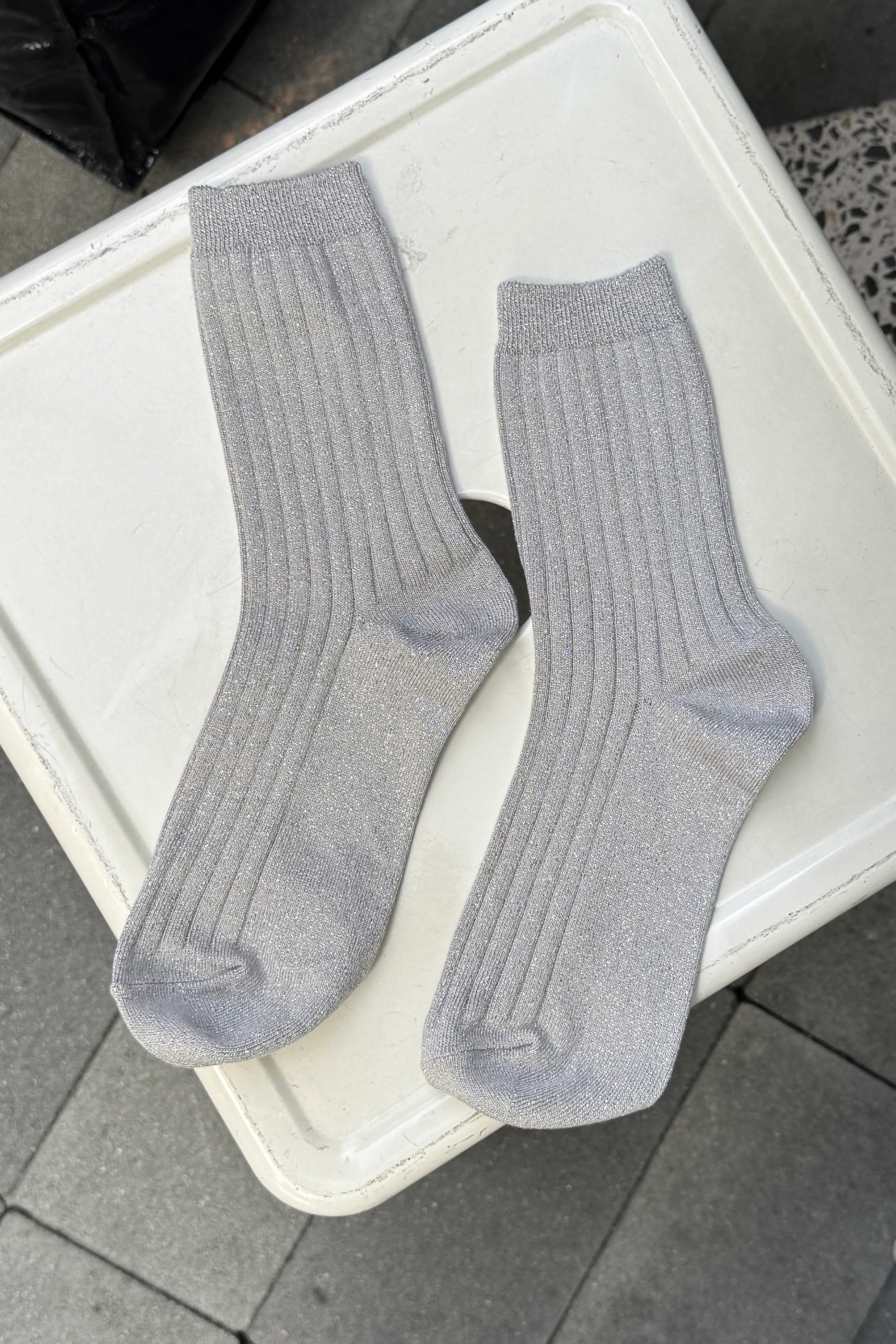 Her Socks (Glitter) - Silver - Image 4