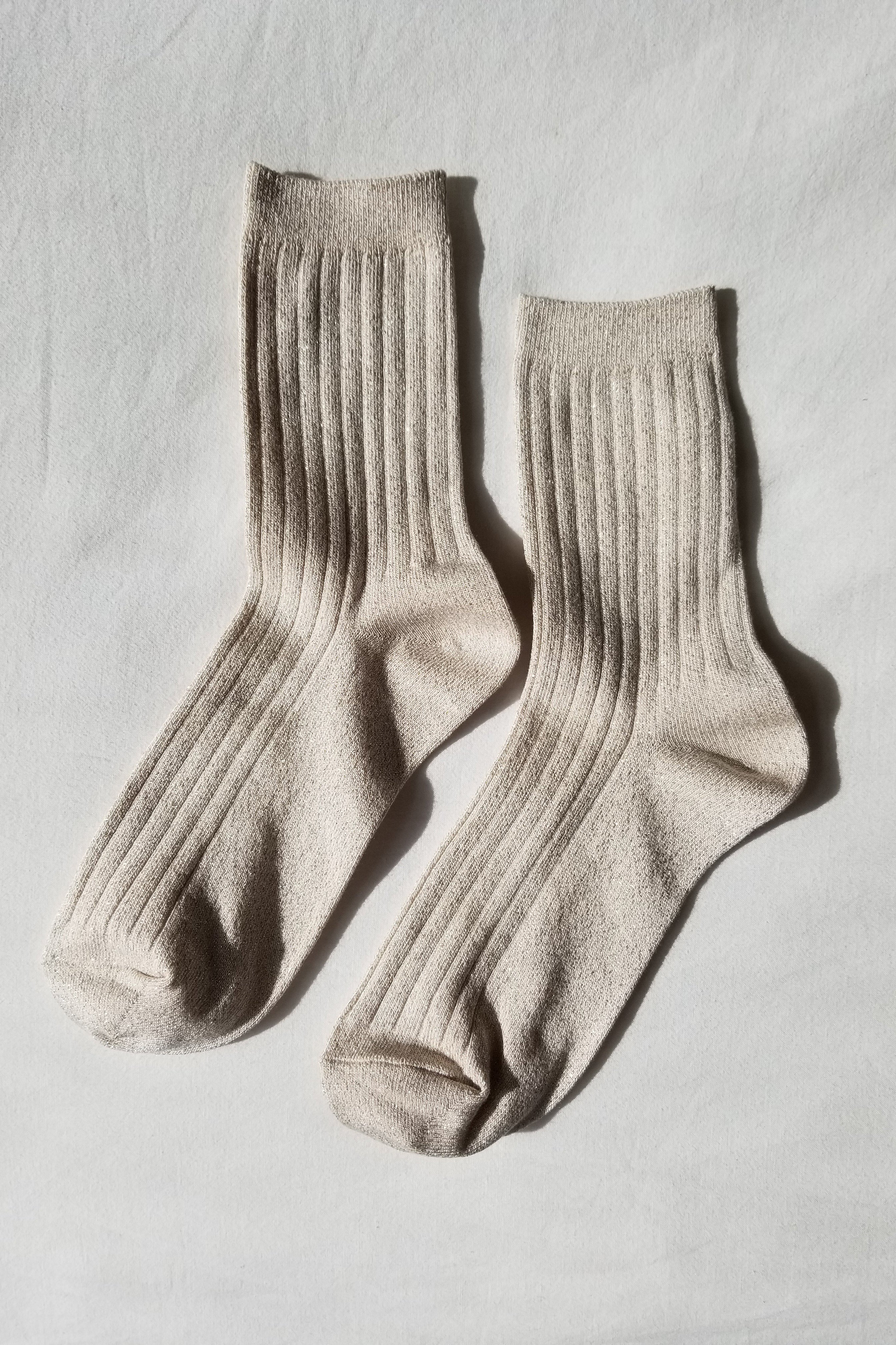 Her Socks (Glitter) - Ivory Gold Glitter - Image 5