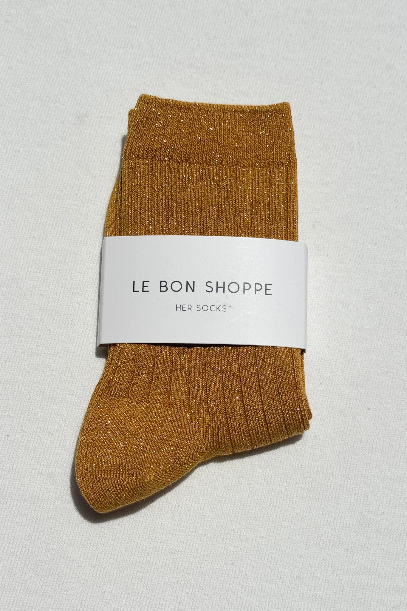 Her Socks (Glitter) - Mustard Glitter - Image 4