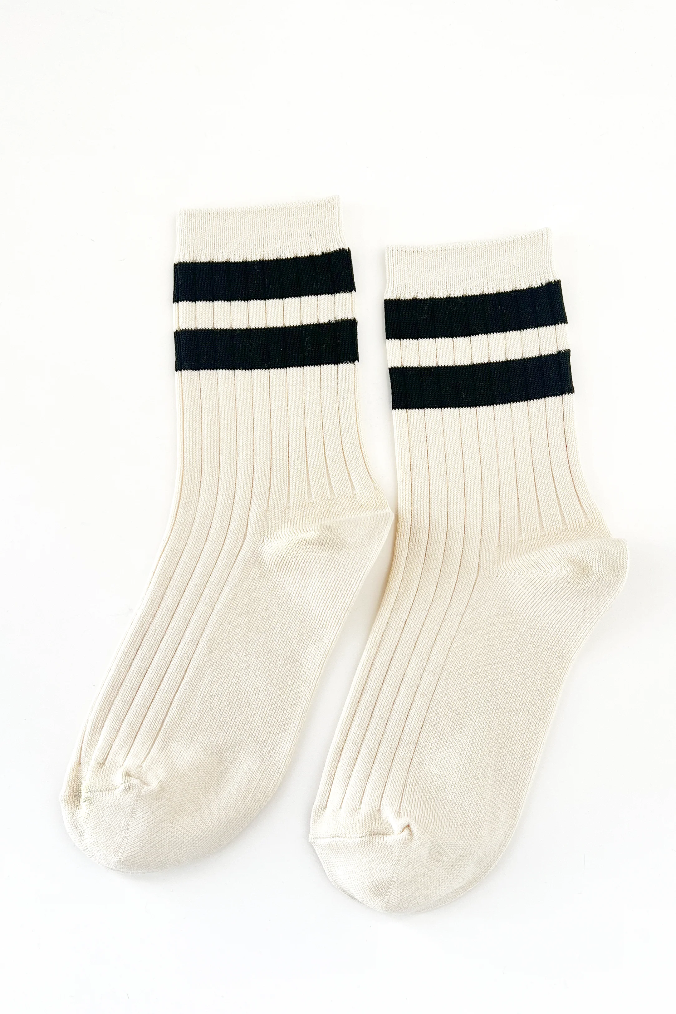 Her Varsity Socks - CREAM BLACK - Image 5