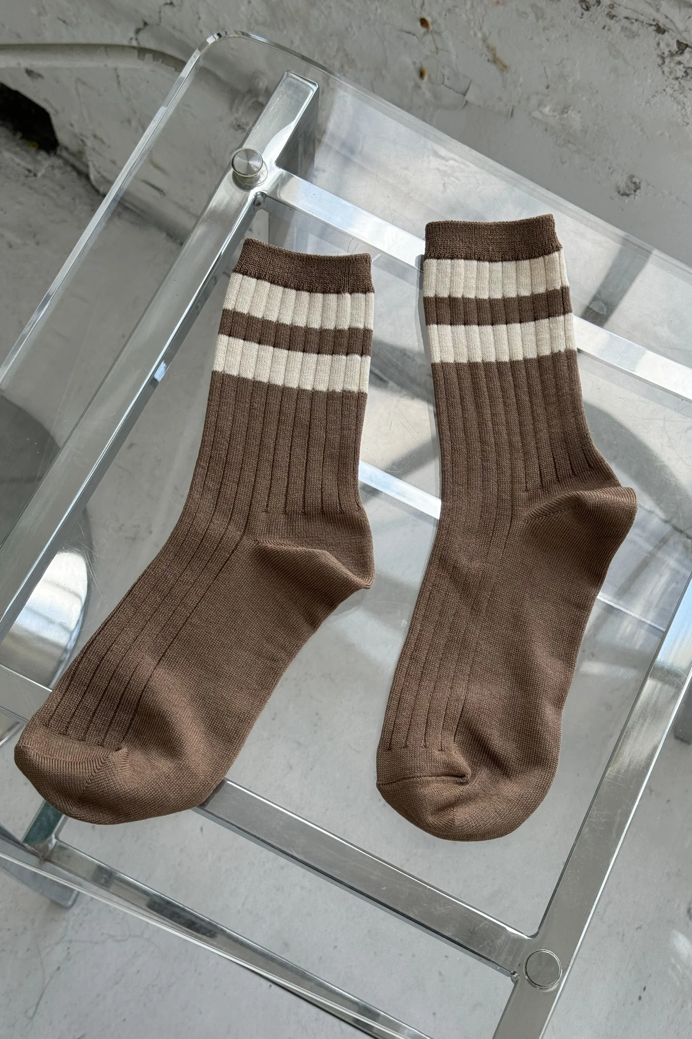 Her Varsity Socks - Toffee - Image 2