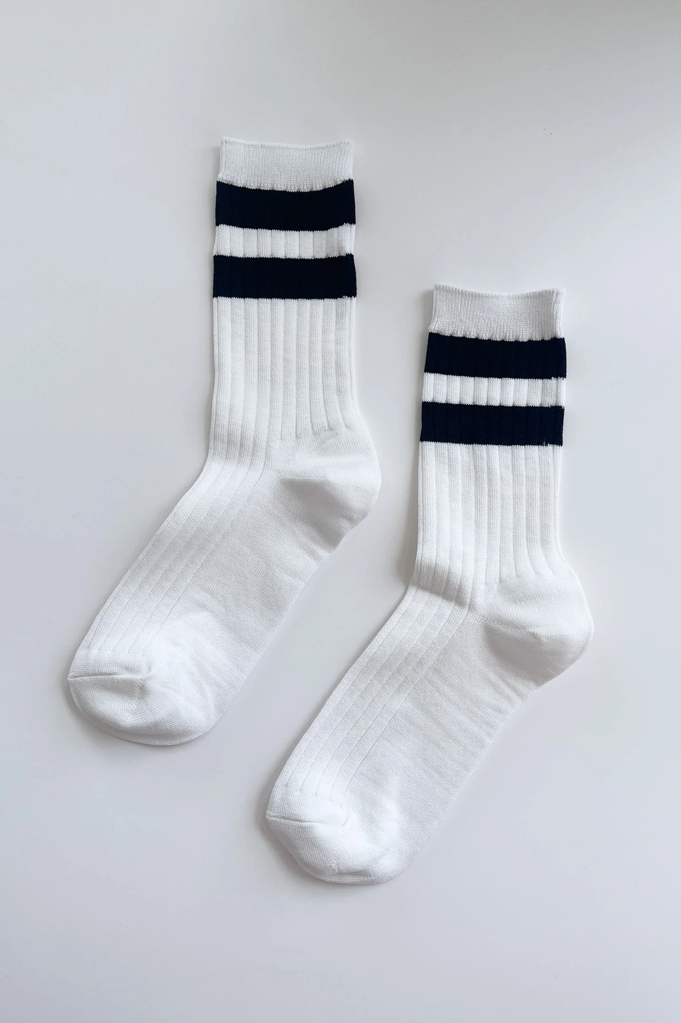 Her Varsity Socks - WHITE BLACK - Image 3