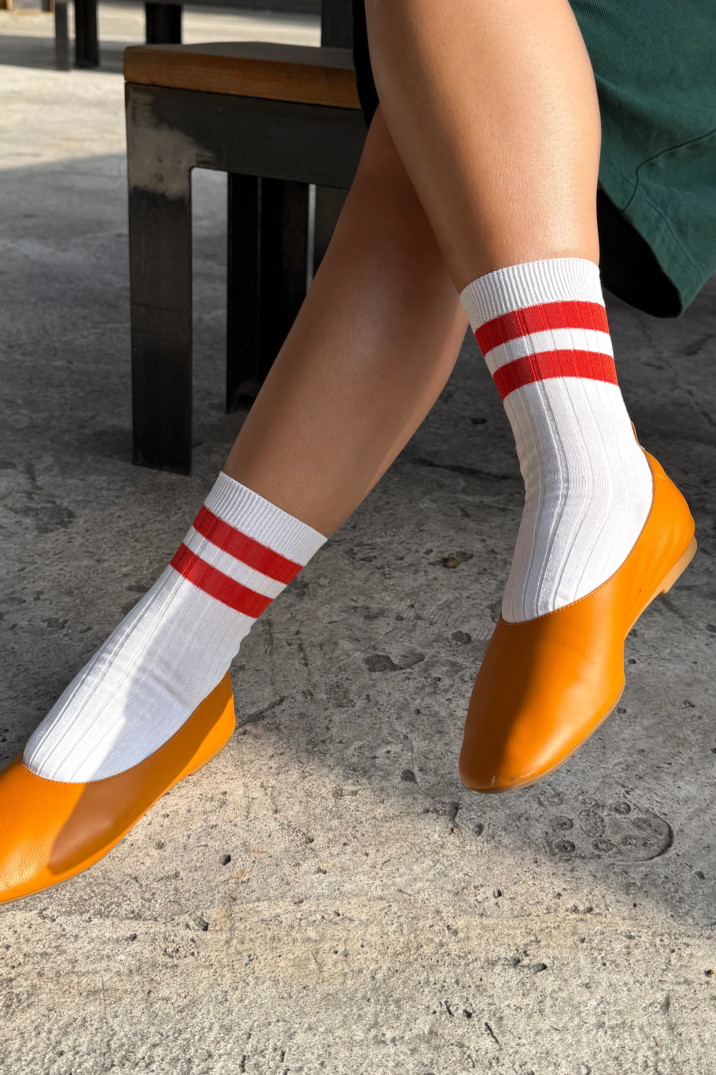 Her Varsity Socks - White Coral - Image 2