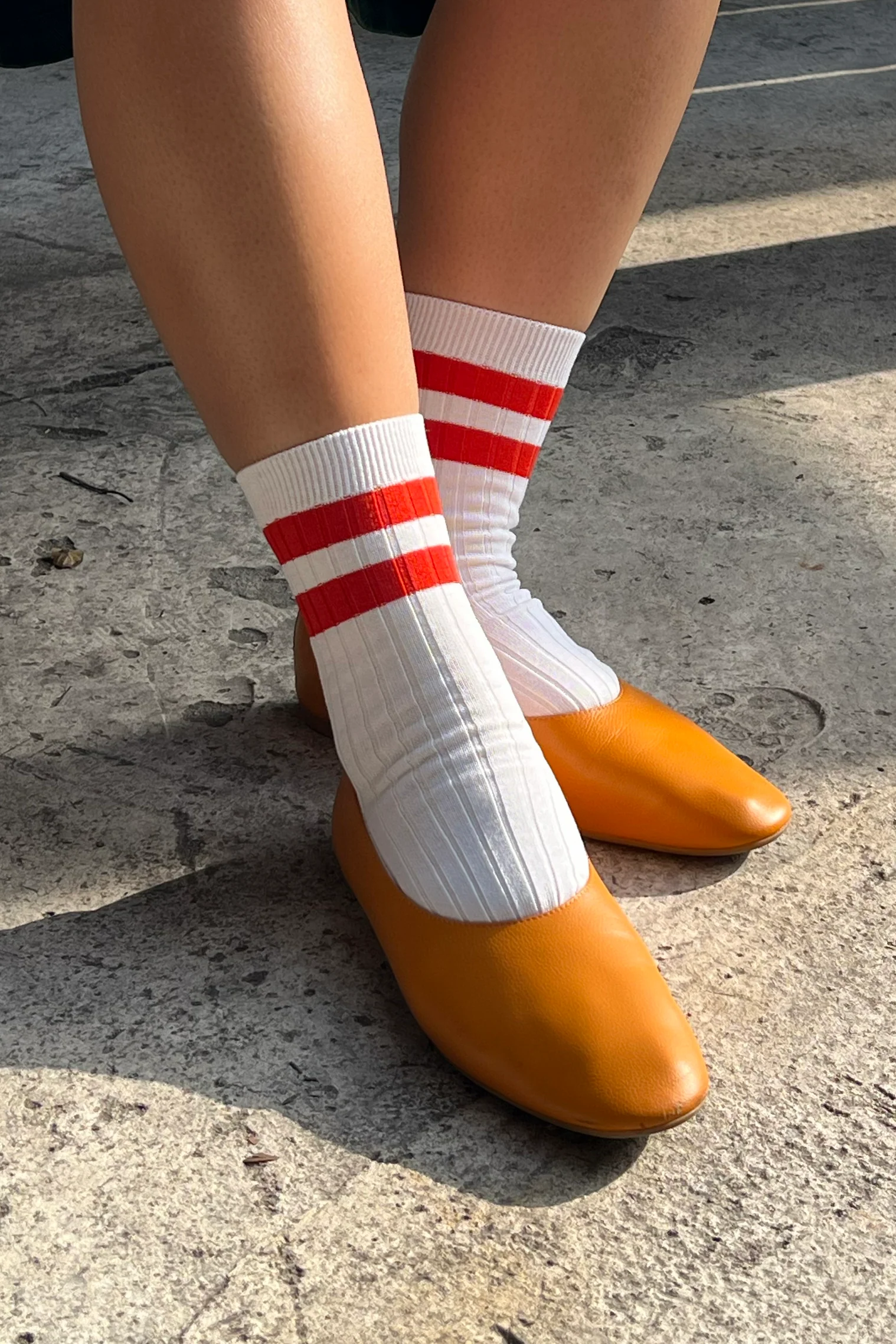 Her Varsity Socks - White Coral - Image 3