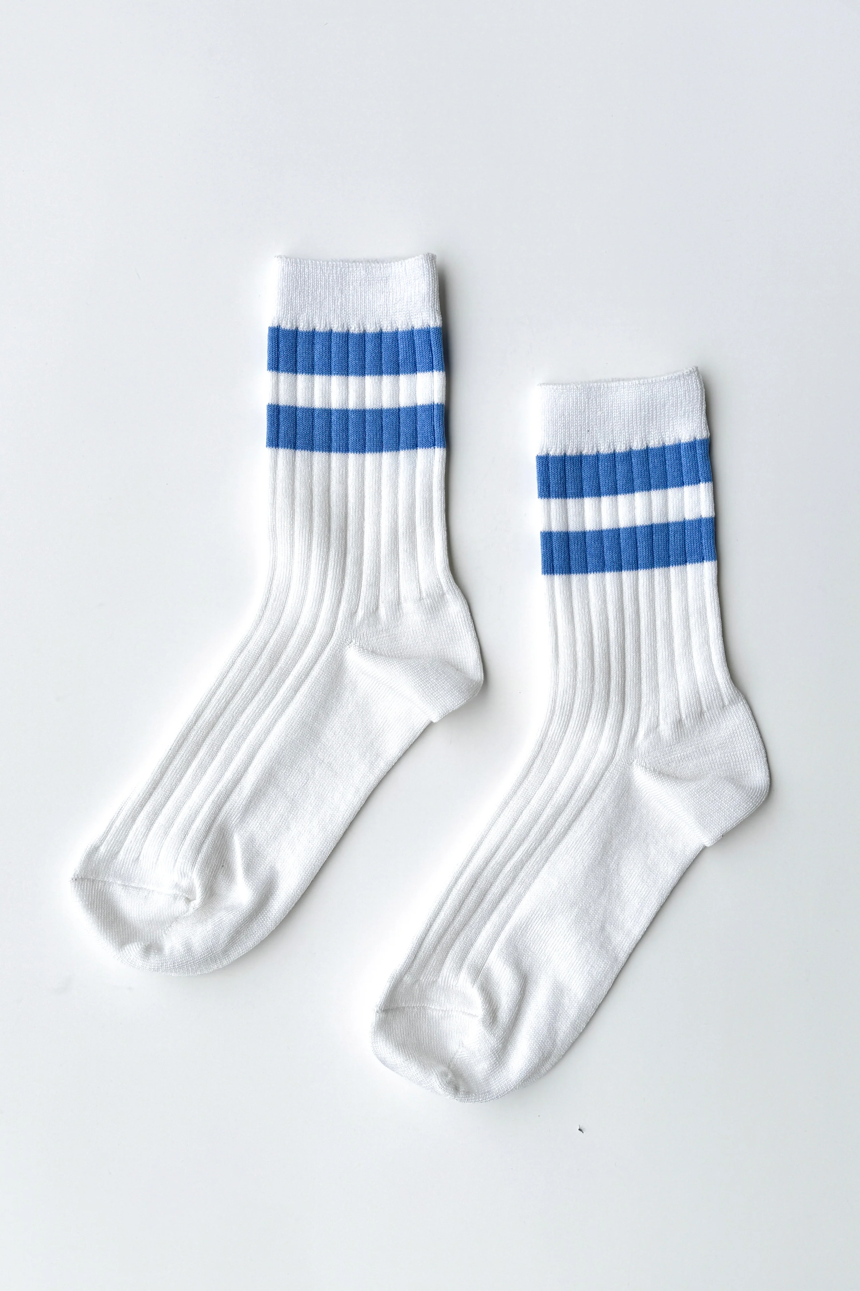 Her Varsity Socks - White Periwinkle - Image 5