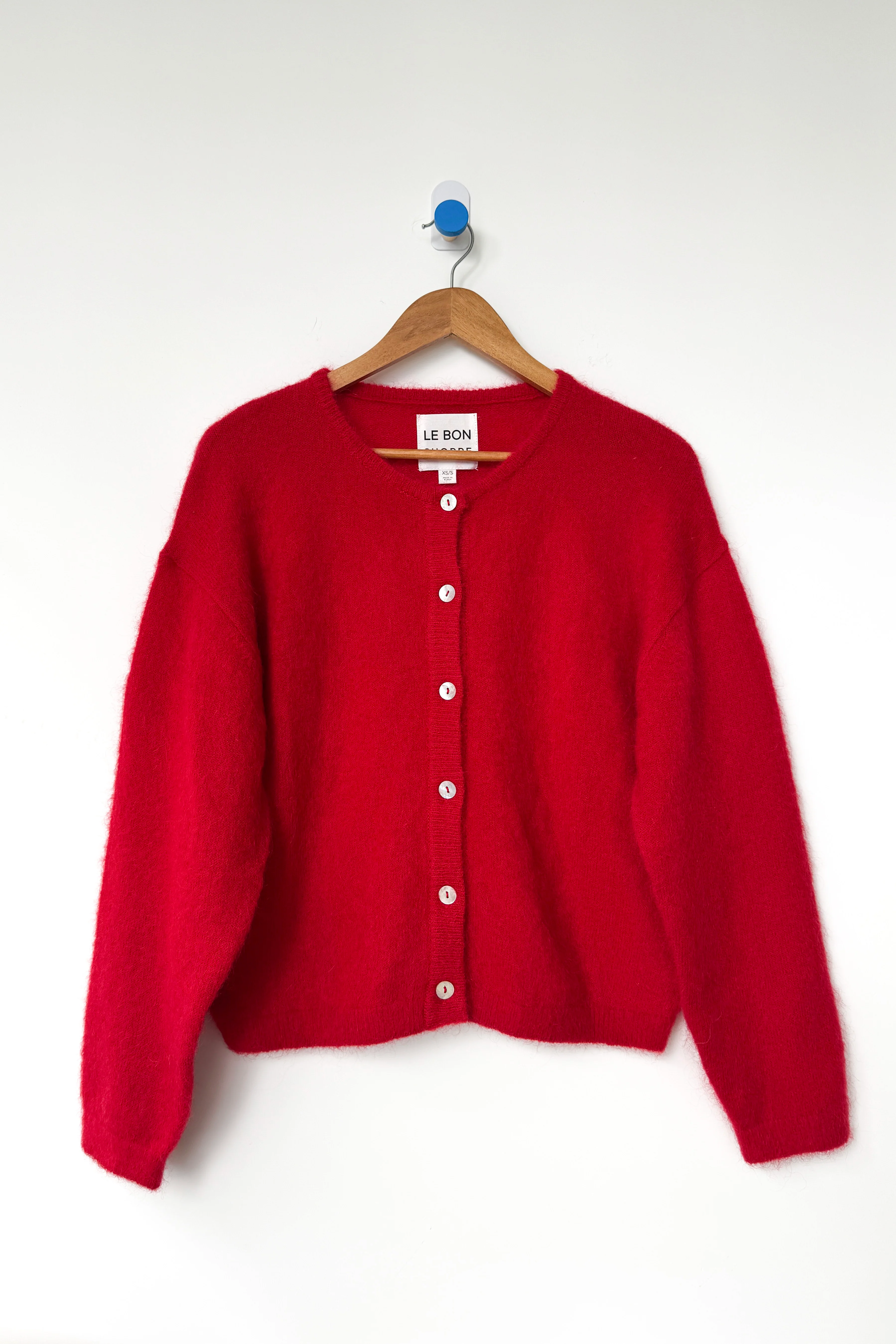 Leila Mohair Cardigan - Red - Image 3