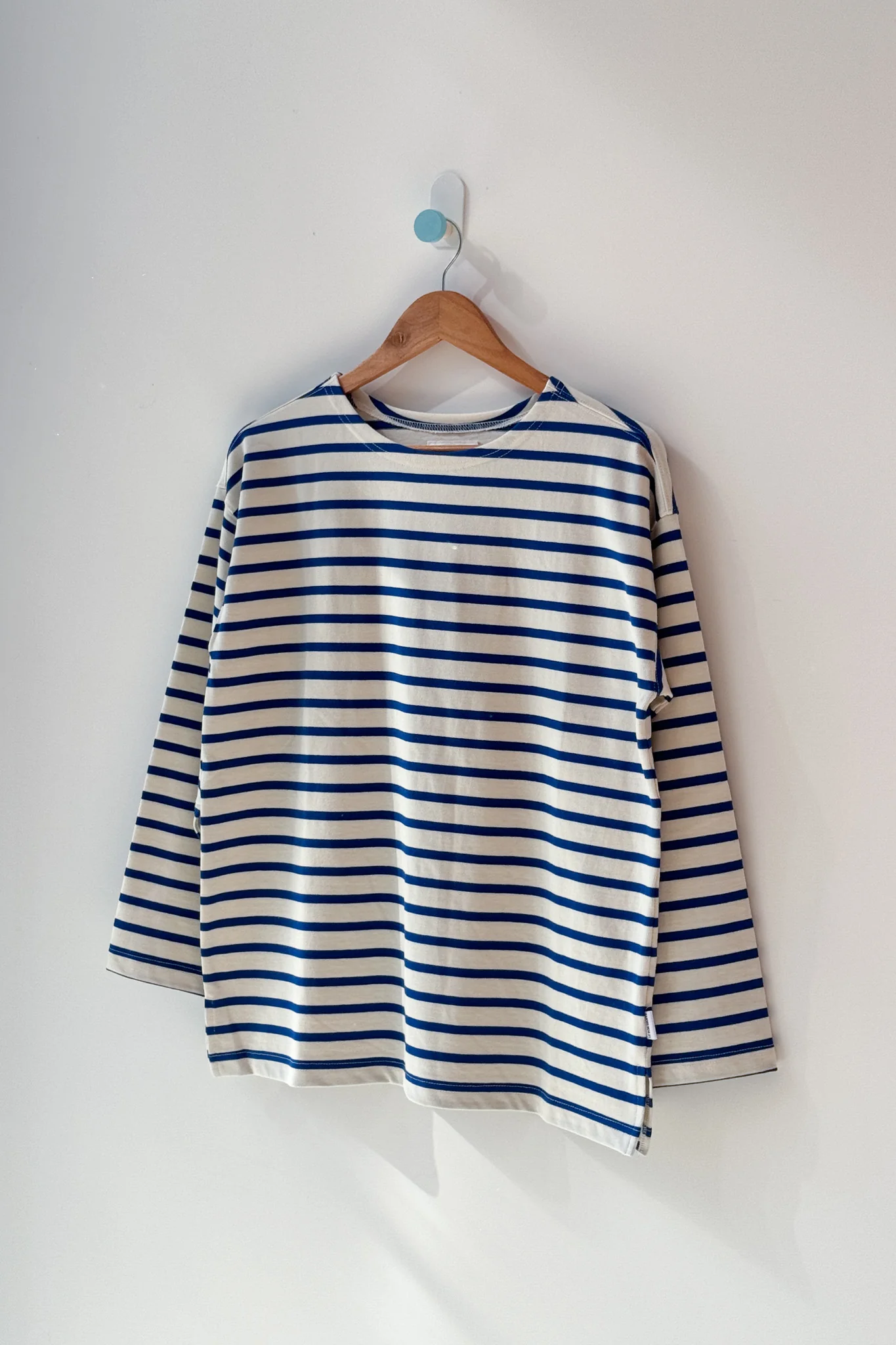 Marseille Top - Blue Stripe on Cream - Image 4