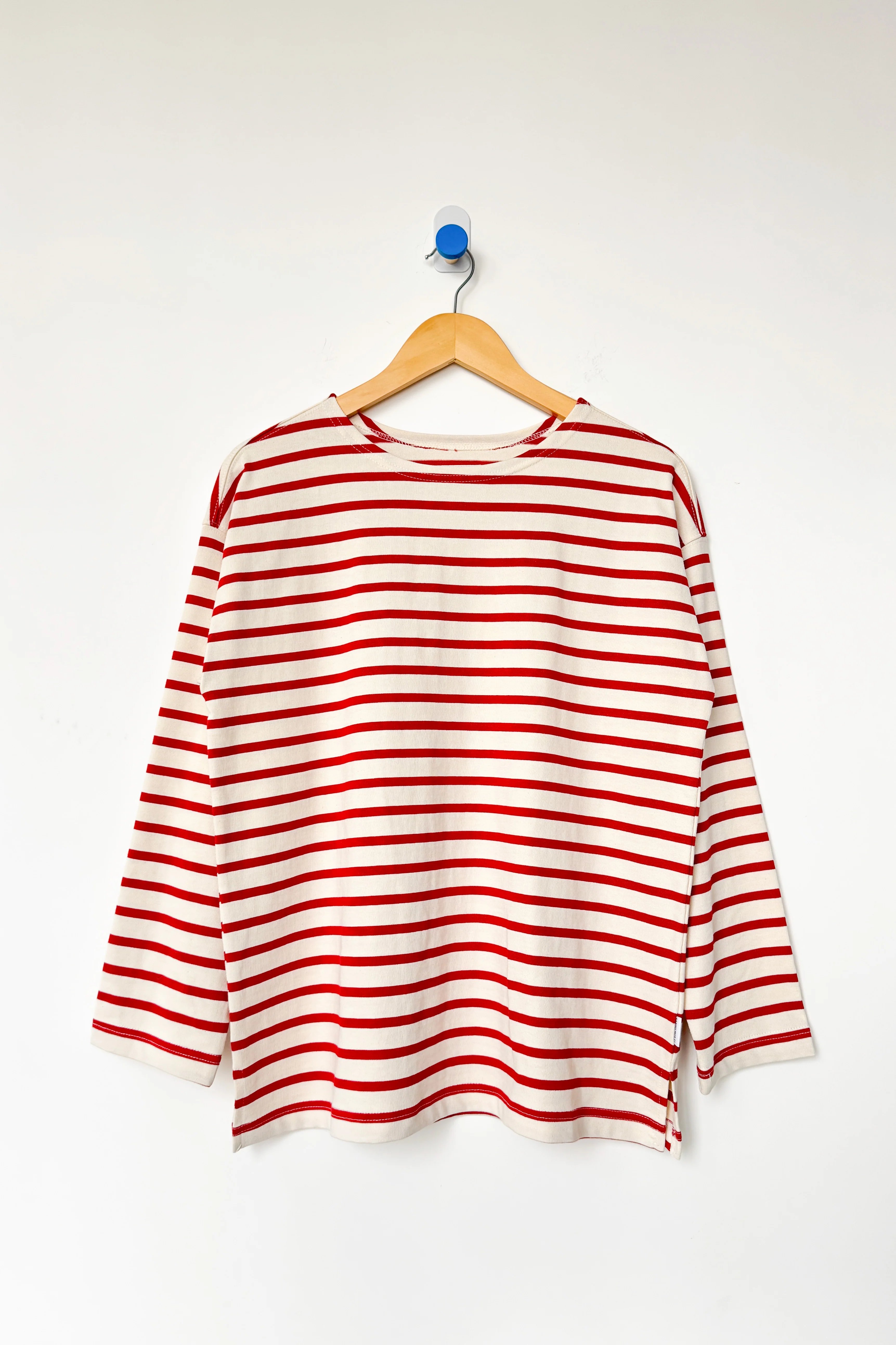 Marseille Top - Red Stripe on Cream - Image 4