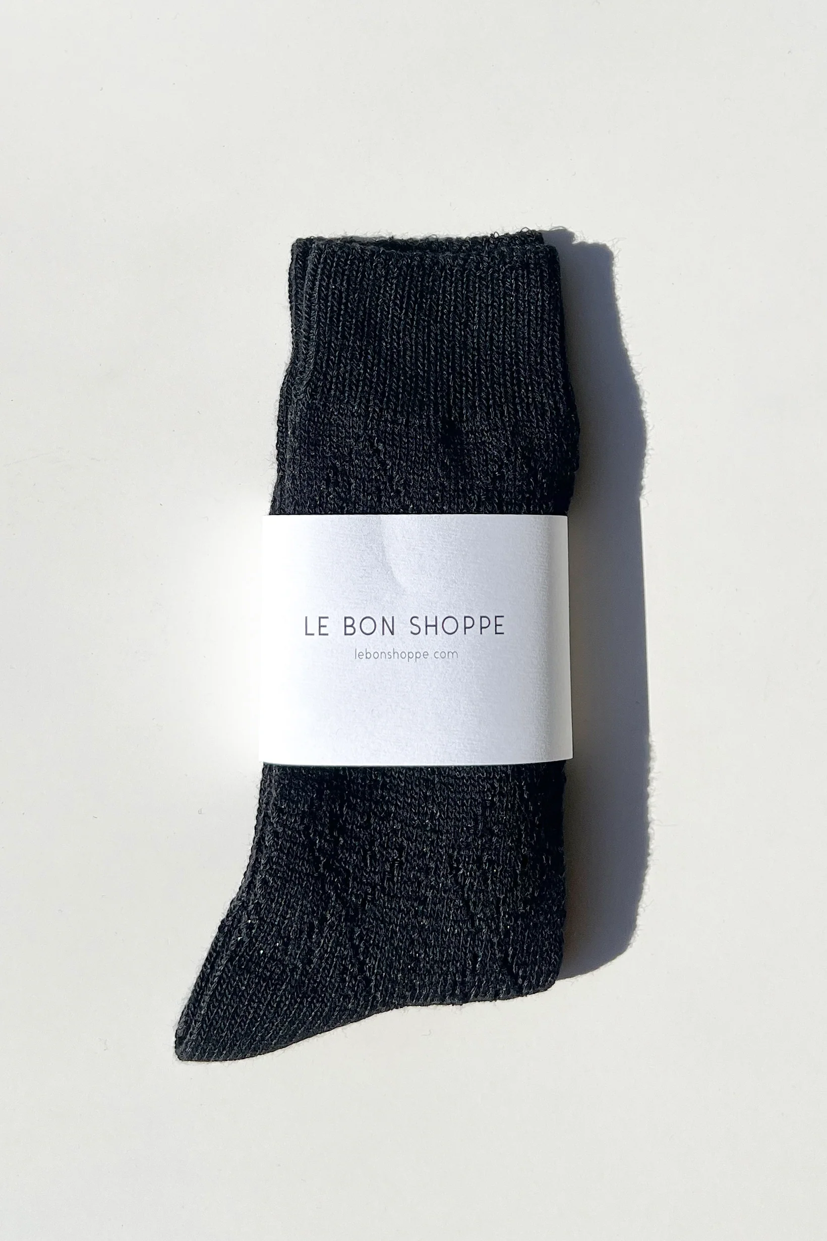 Modal Eyelet Socks - Jet Black - Image 4