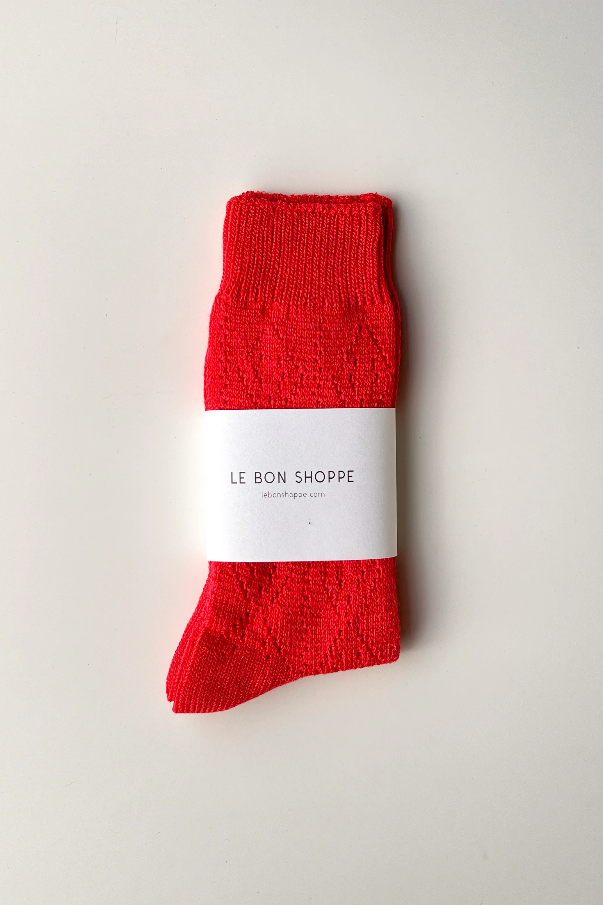 Modal Eyelet Socks - Poppy Red - Image 4