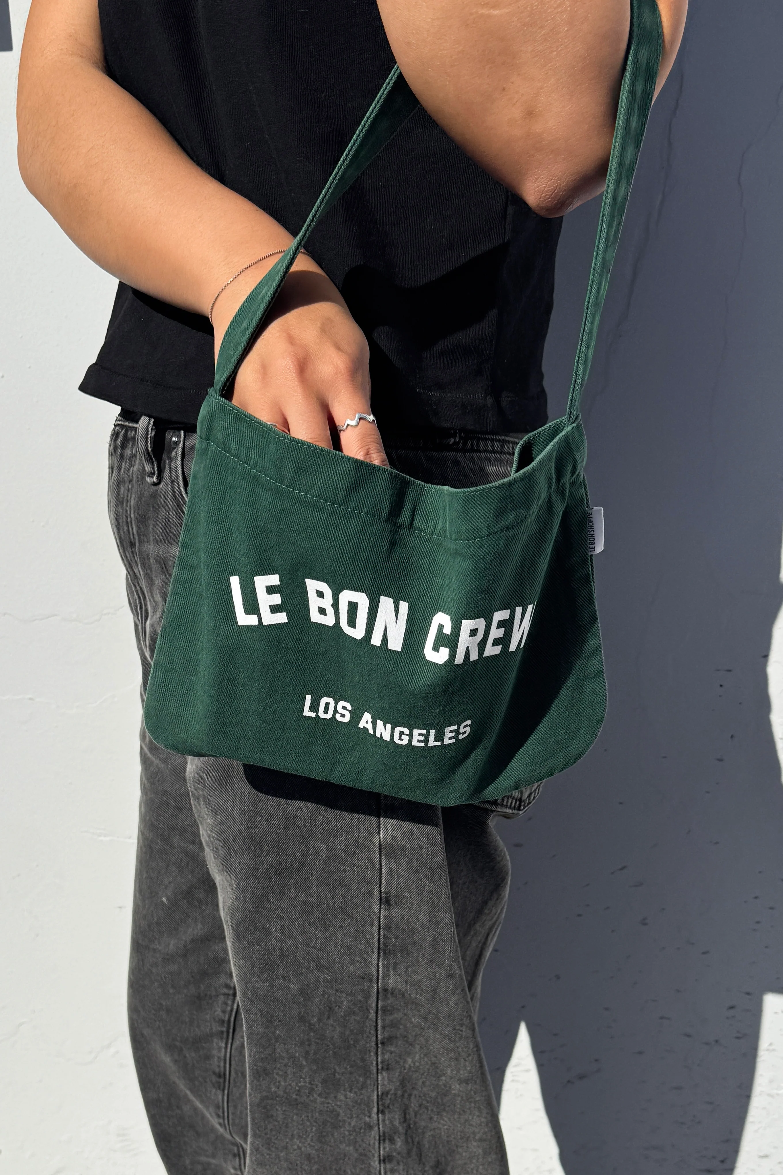 Petite Happy Carry Bag - Pine + White - Image 2