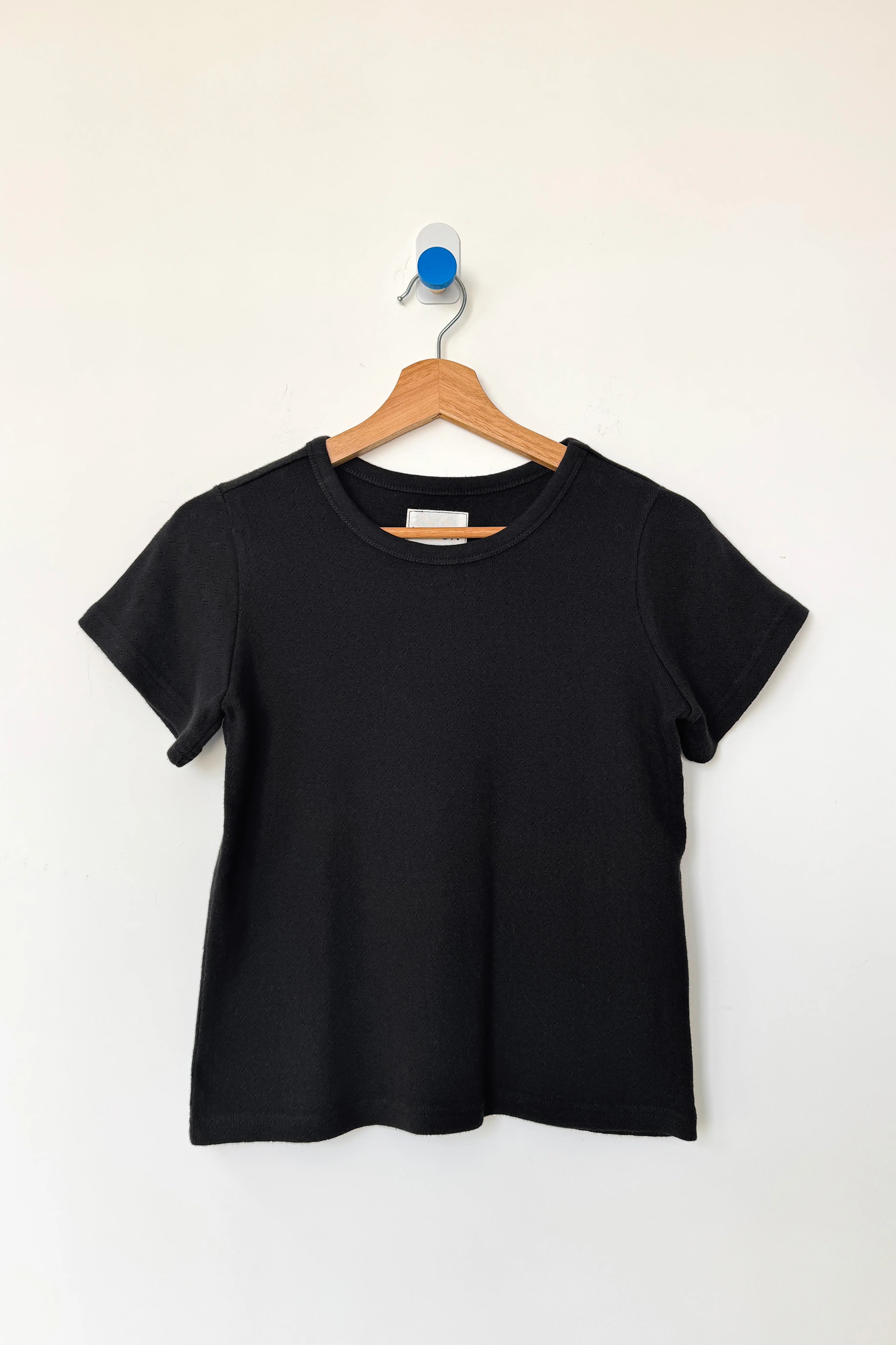 Pointelle Babe Tee - Black - Image 5