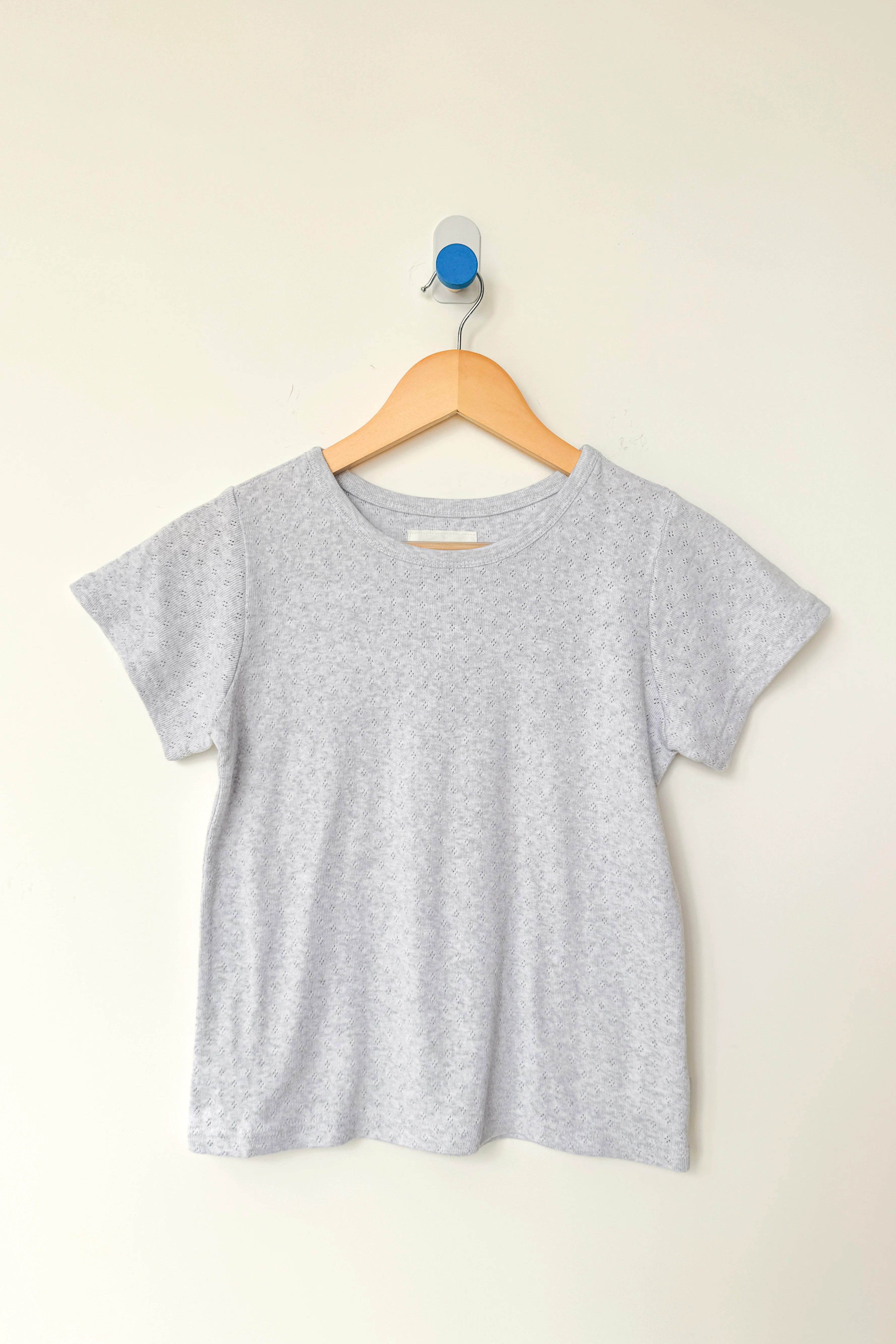 Pointelle Babe Tee - Icy Grey - Image 5