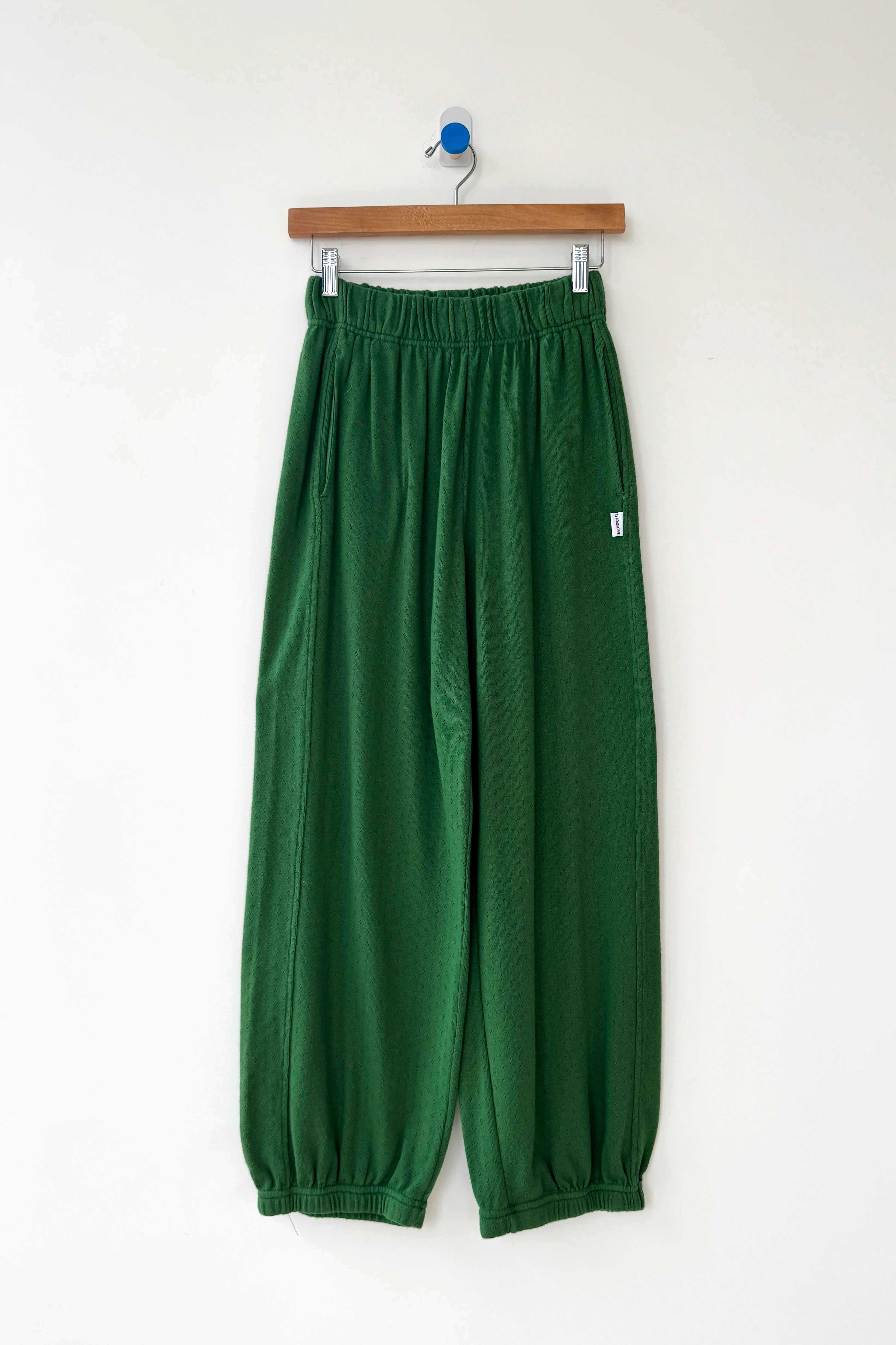Pointelle Balloon Pants - Moss Green - Image 4