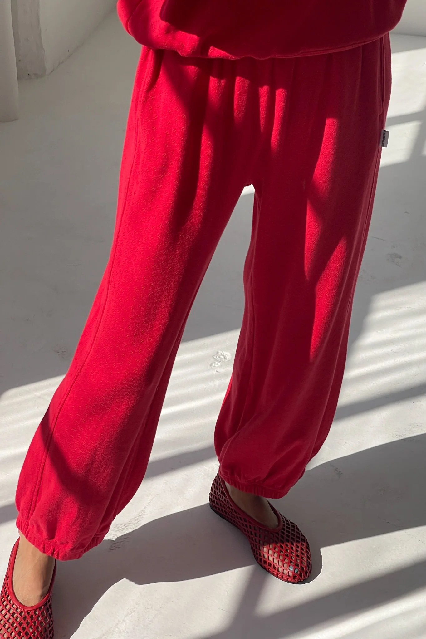 Pointelle Balloon Pants - Red Apple - Image 3