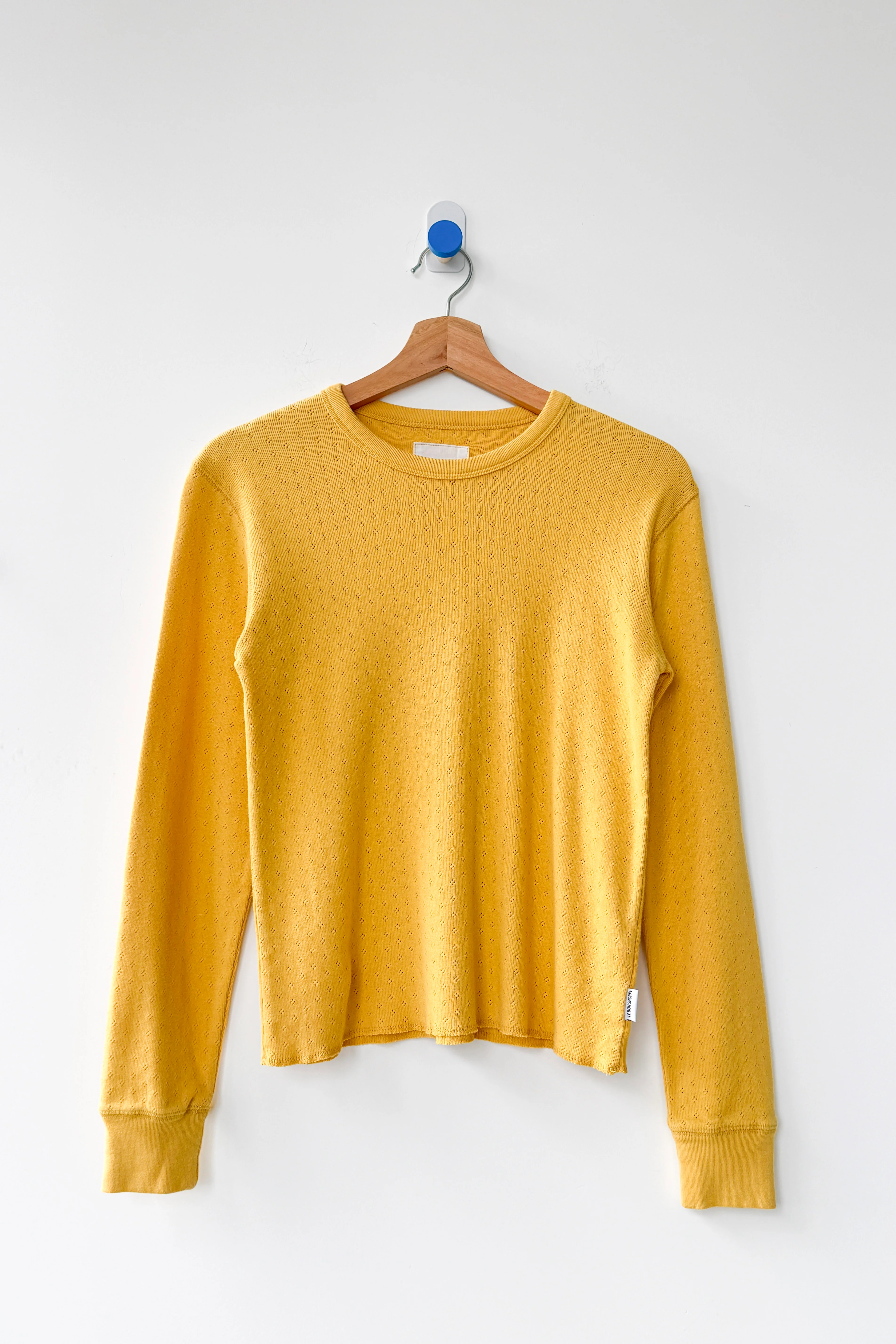 Pointelle Fundamental Tee - Deep Yellow - Image 4