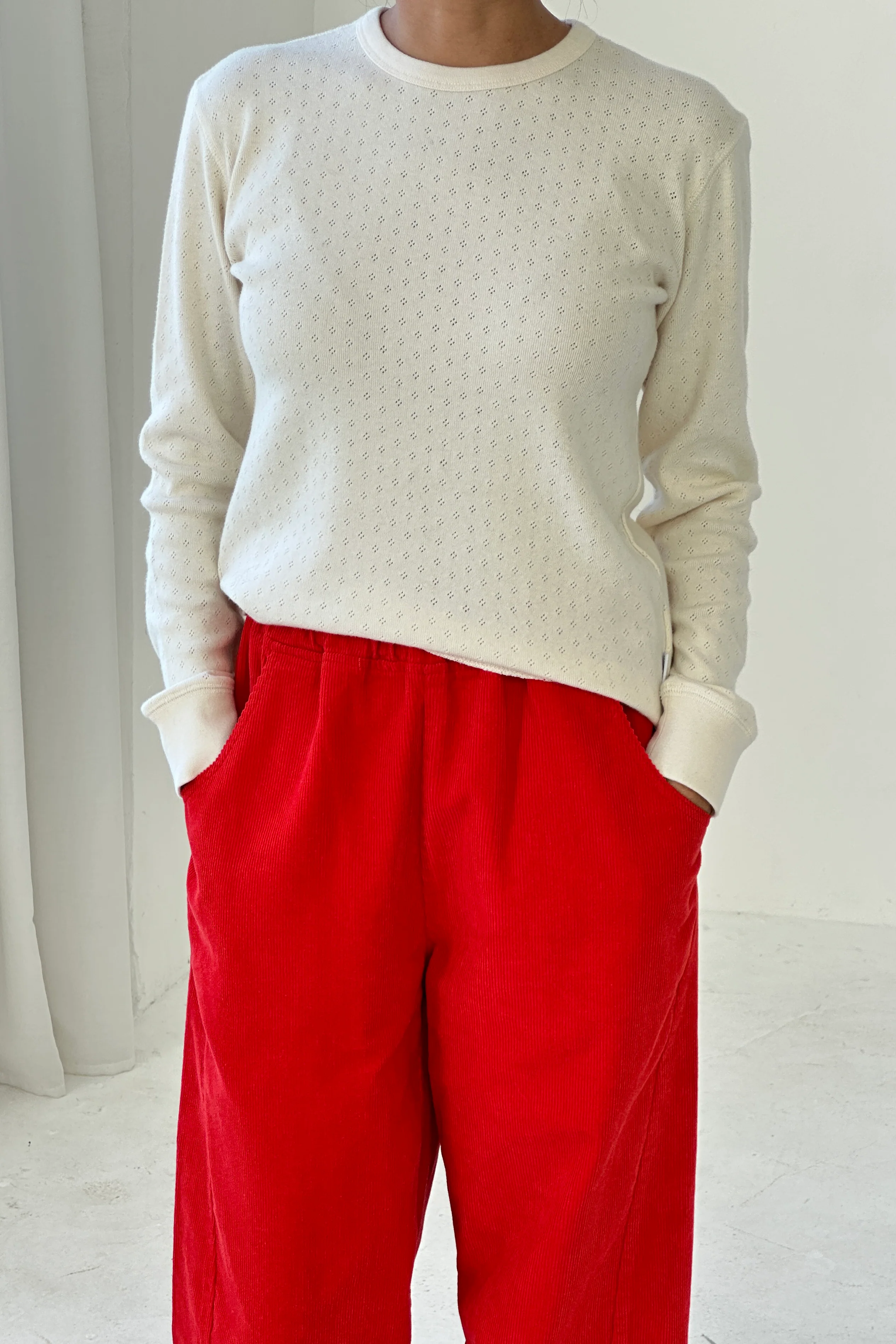 Pointelle Fundamental Tee - Naturel - Image 2