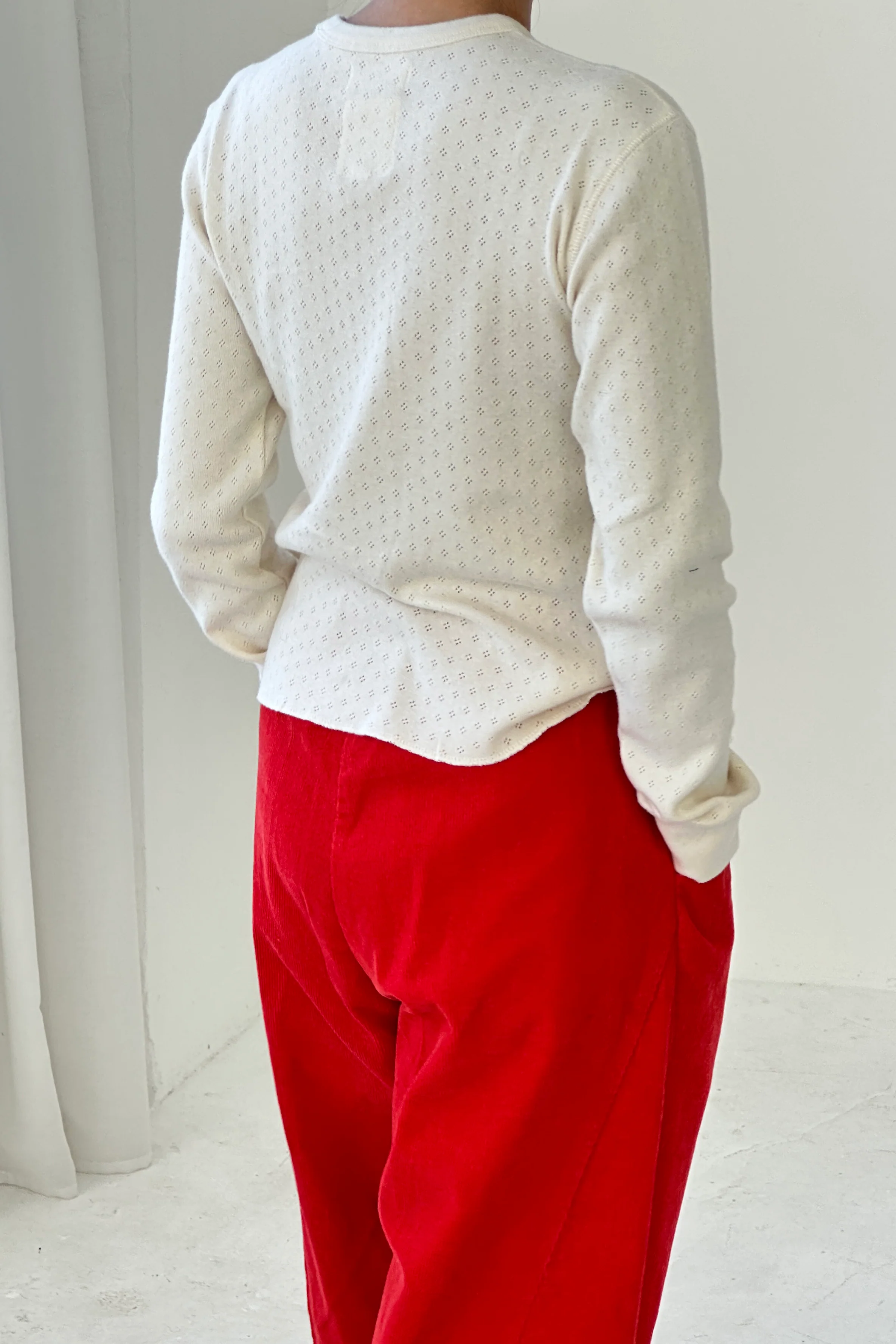 Pointelle Fundamental Tee - Naturel - Image 3