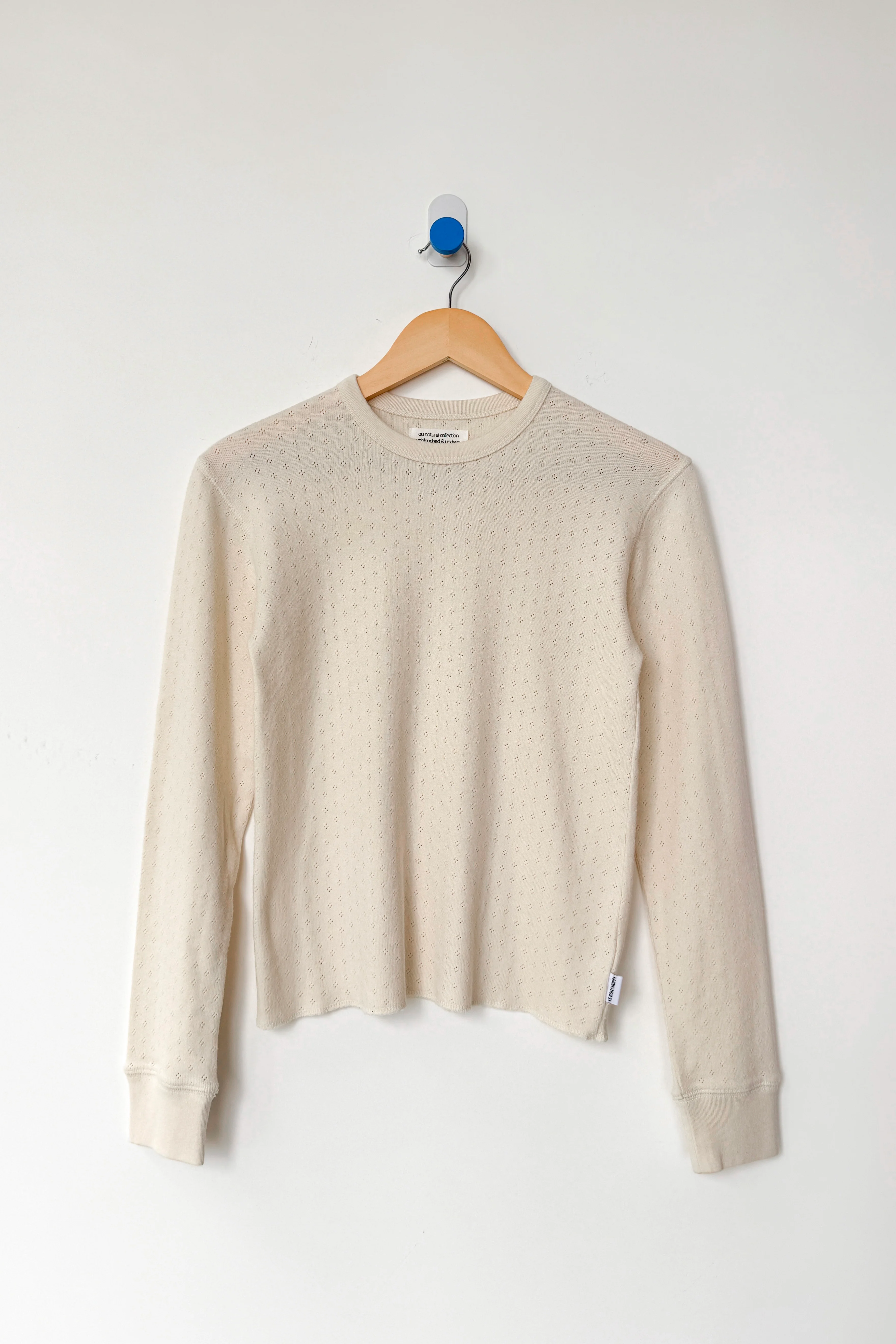 Pointelle Fundamental Tee - Naturel - Image 4