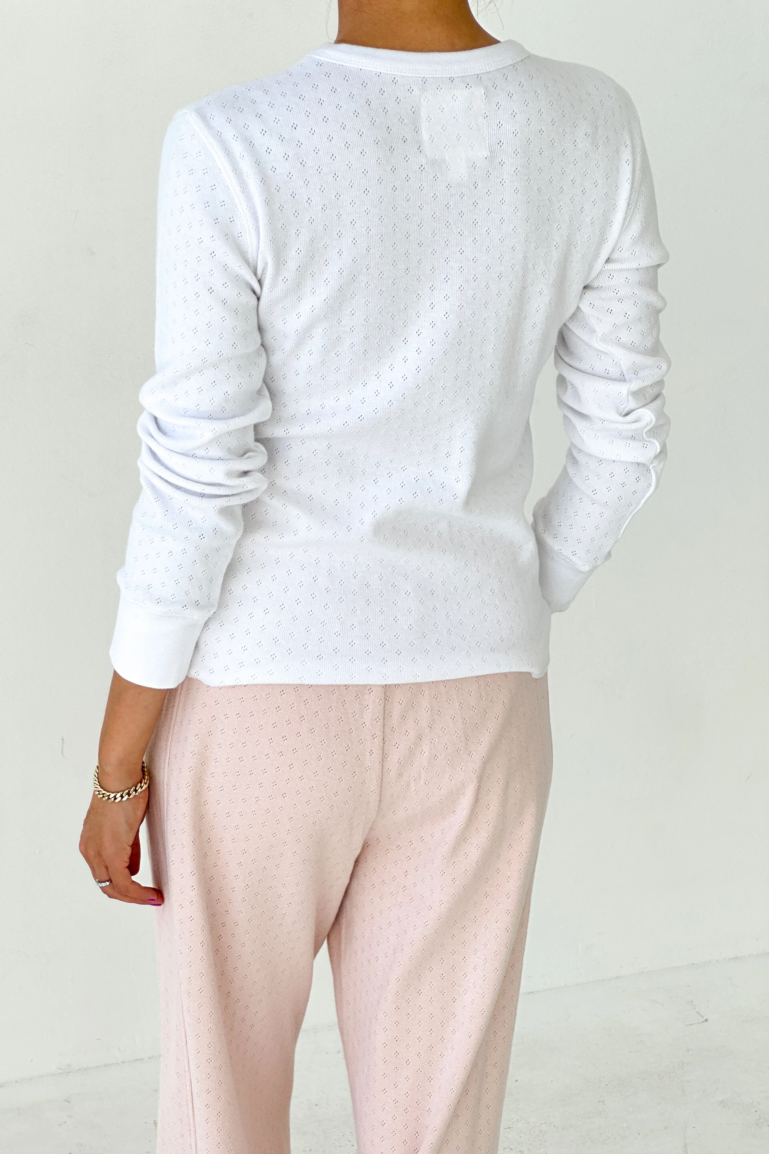 Pointelle Fundamental Tee - Snow White - Image 3