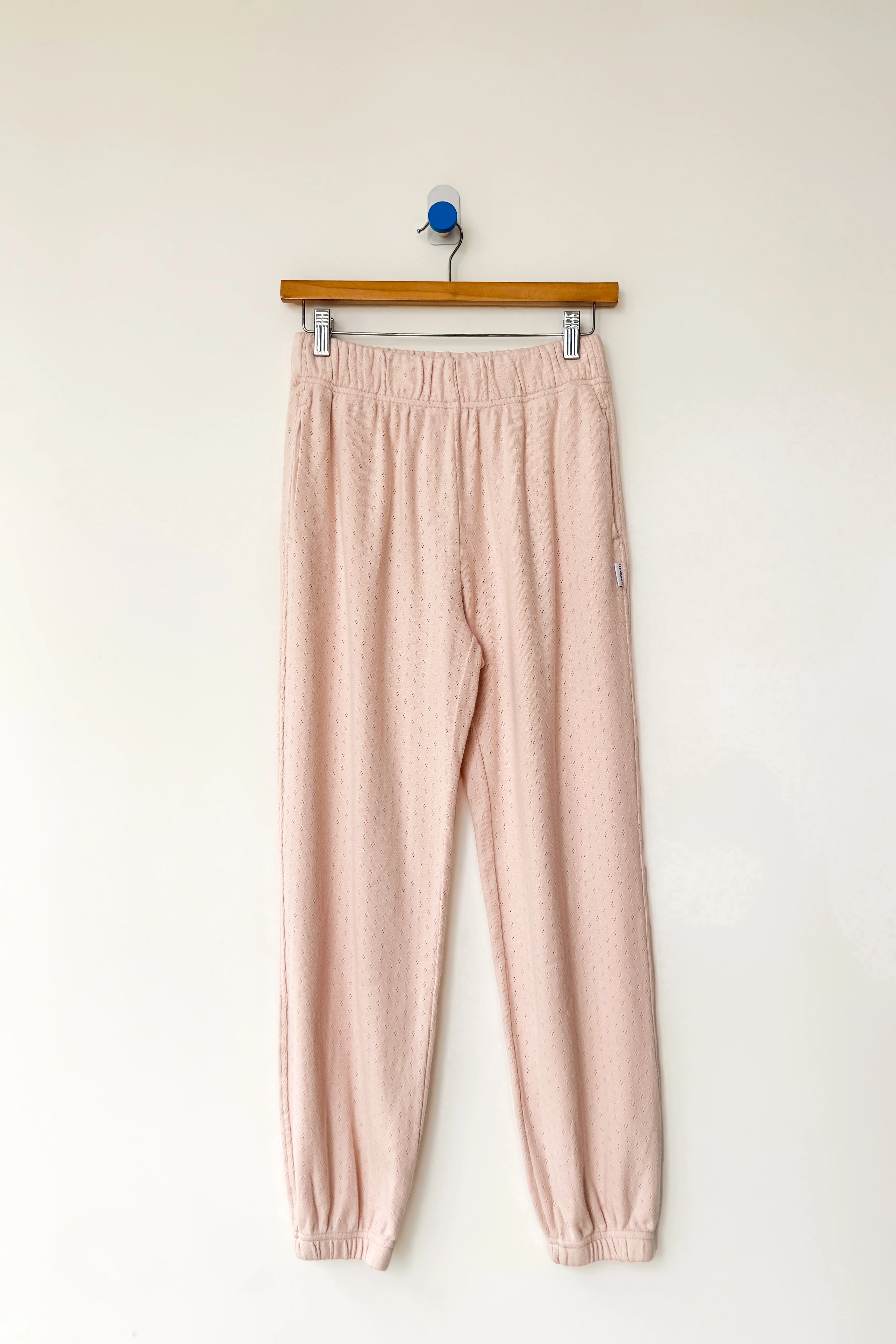 Pointelle Serene Joggers - Baby Pink - Image 3