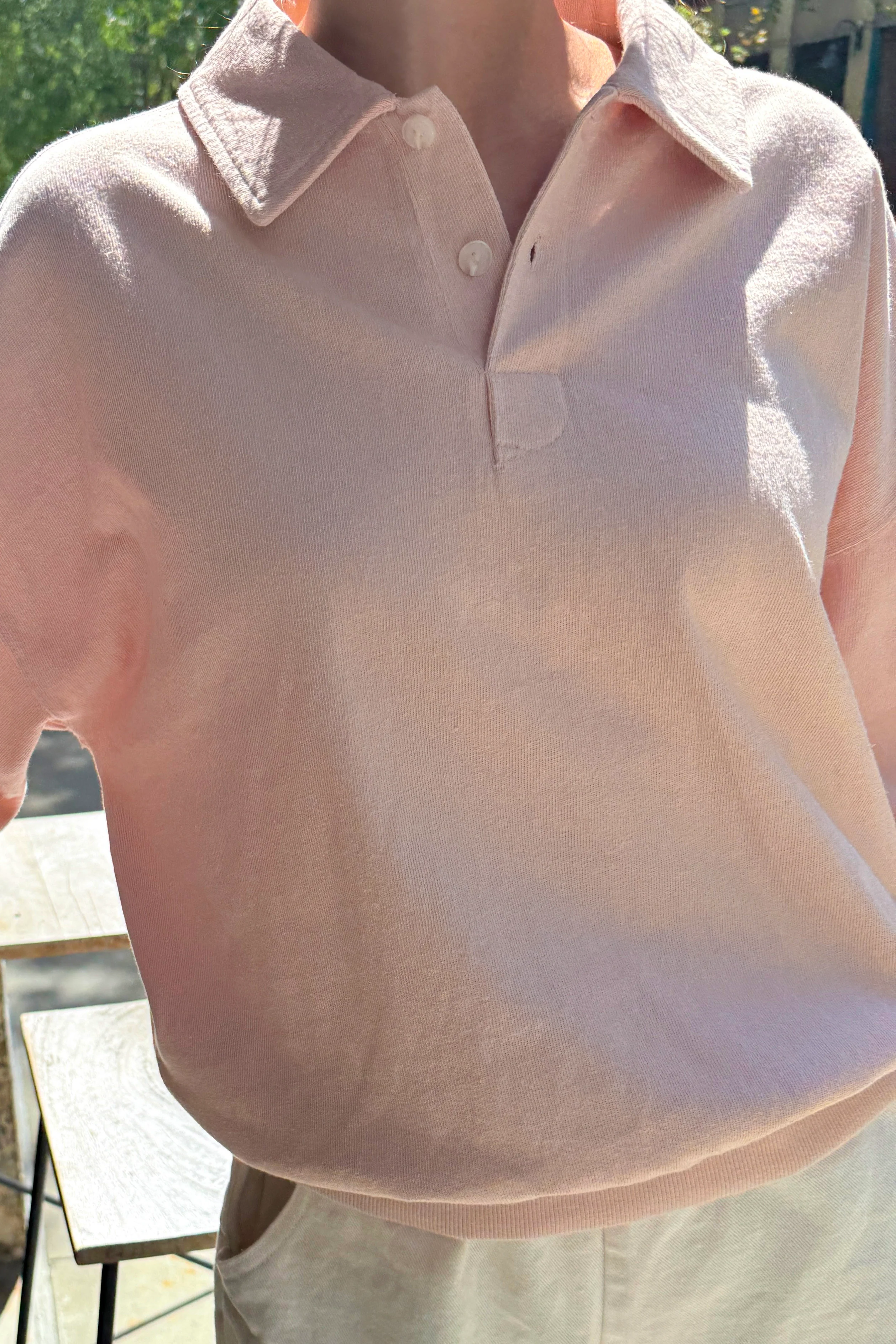 Polo Sweatshirt - Baby Pink - Image 3
