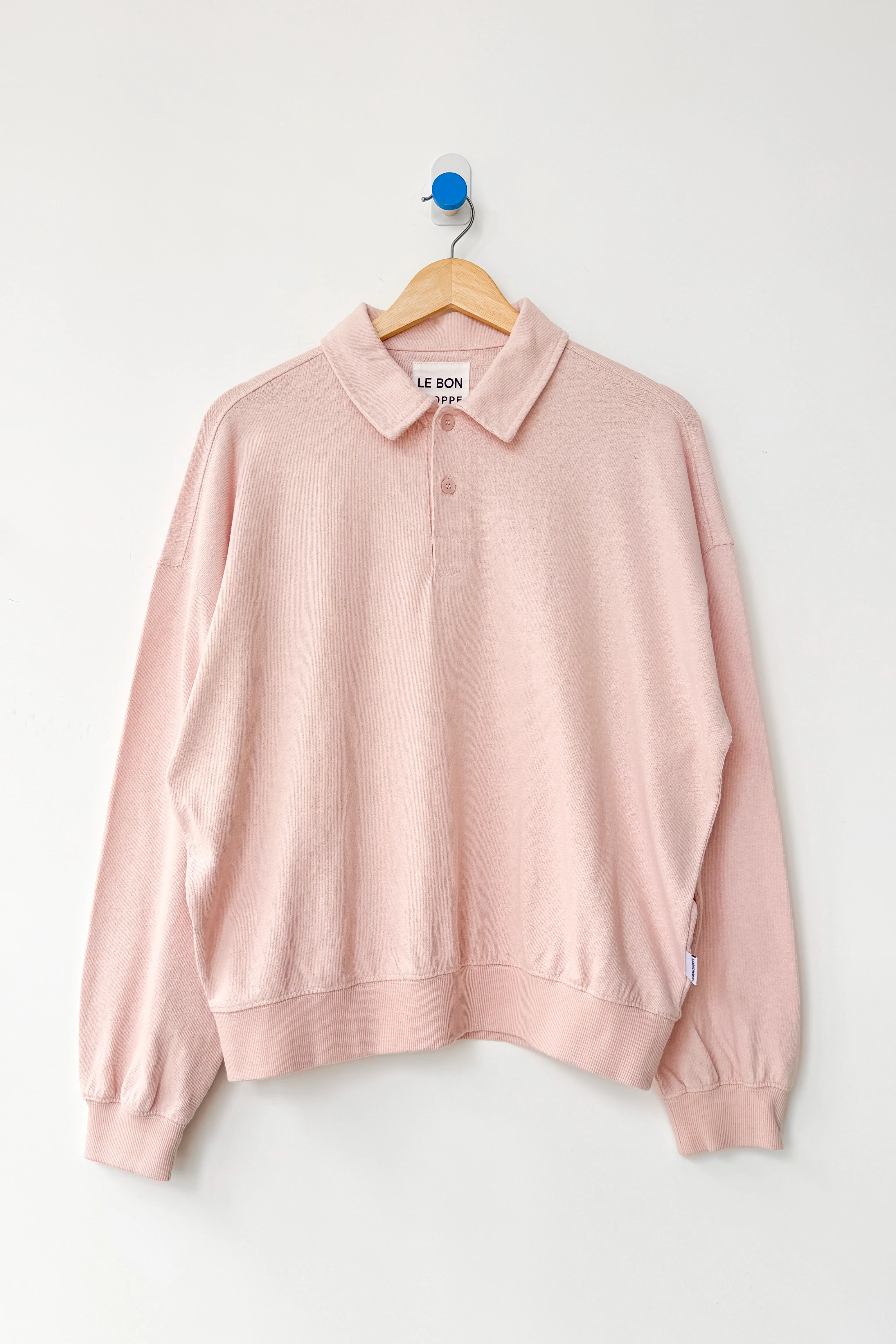 Polo Sweatshirt - Baby Pink - Image 4