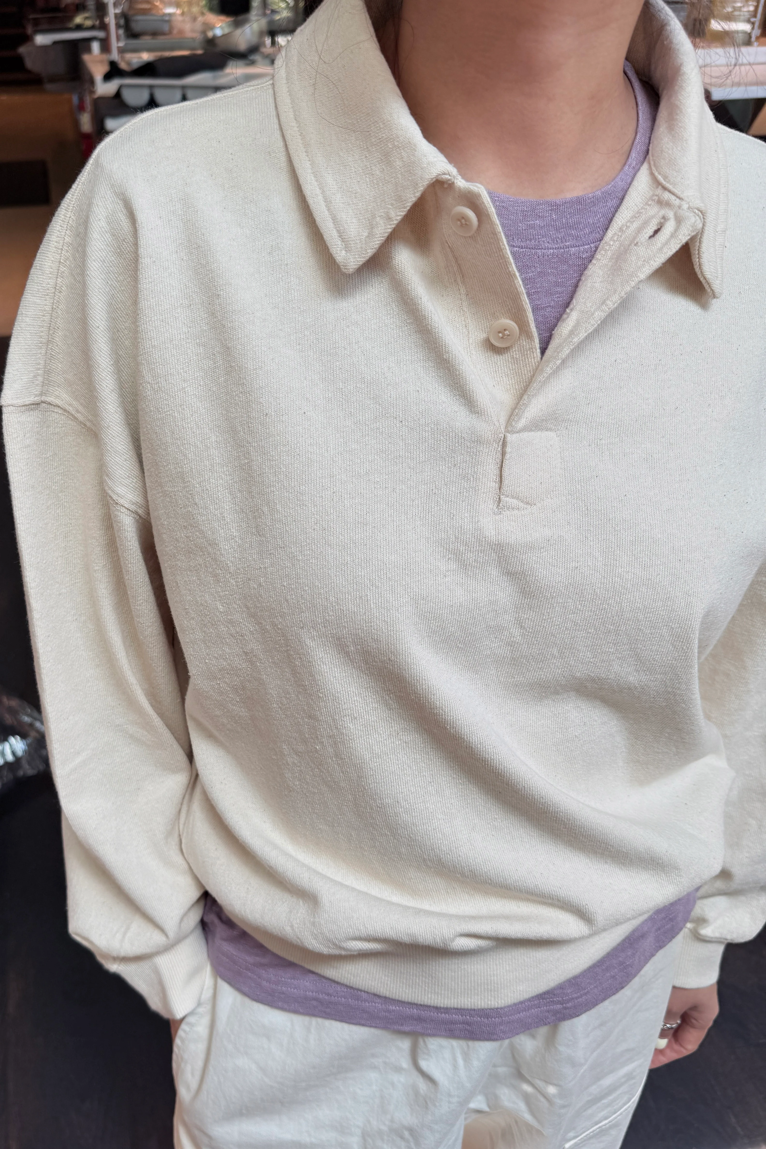 Polo Sweatshirt - Naturel - Image 3